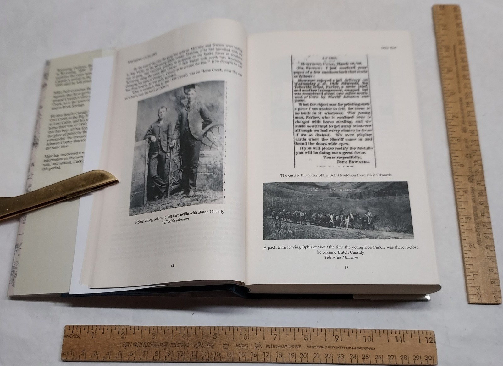WYOMING OUTLAWS – Butch Cassidy in Wyoming 1889-1896 – Mike Bell – hb BOOK w/dj