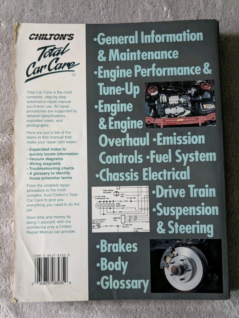 Chilton (Part No. 8535) Jeep Wrangler/YJ 1987-94 Repair Manual ~ Total Car Care