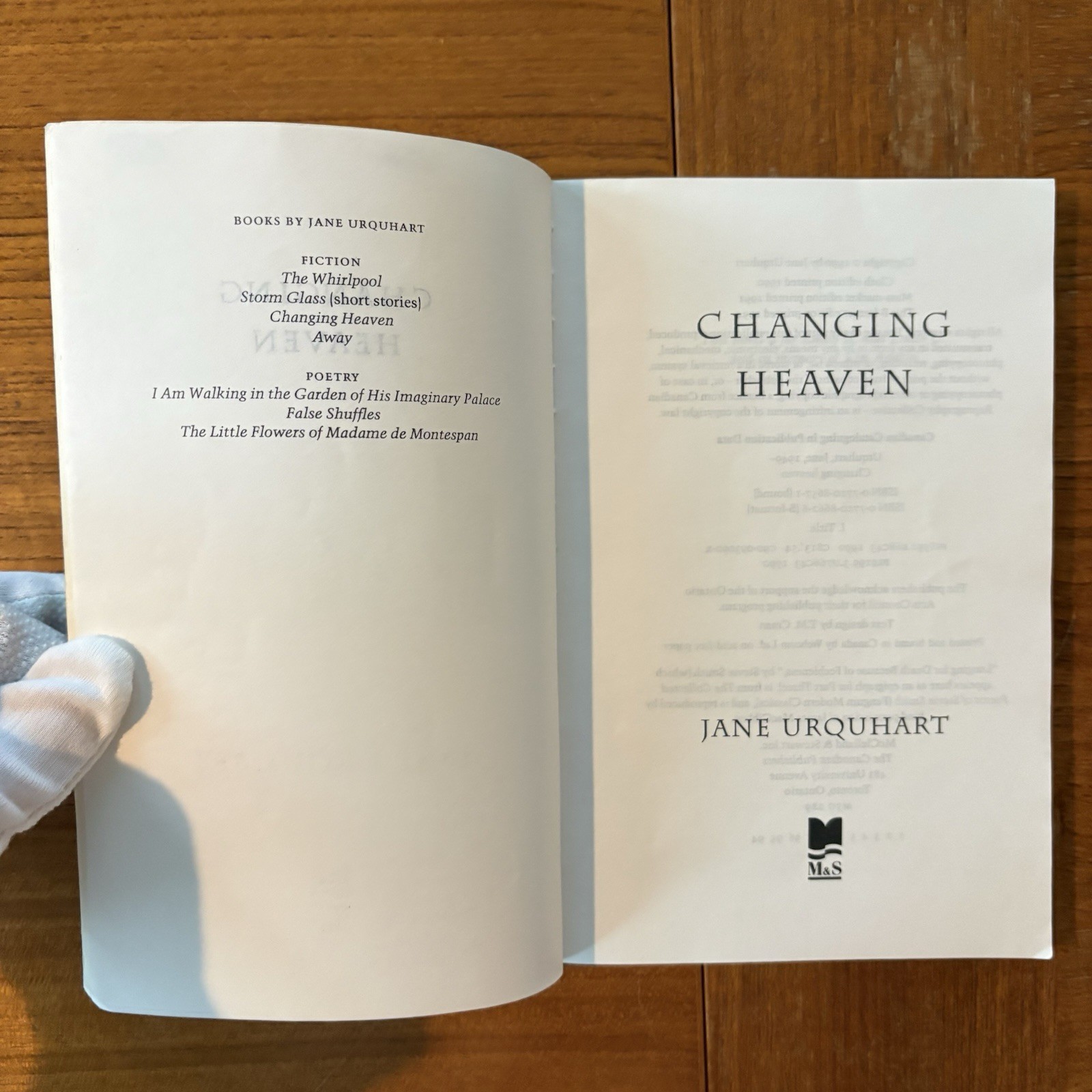 Changing Heaven Jane Urquhart TPB Not Available as E-book RARE