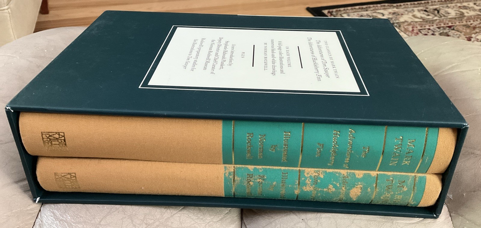 Mark Twain Boxed Set Tom Sawyer Huckleberry Finn Norman Rockwell Abbeville