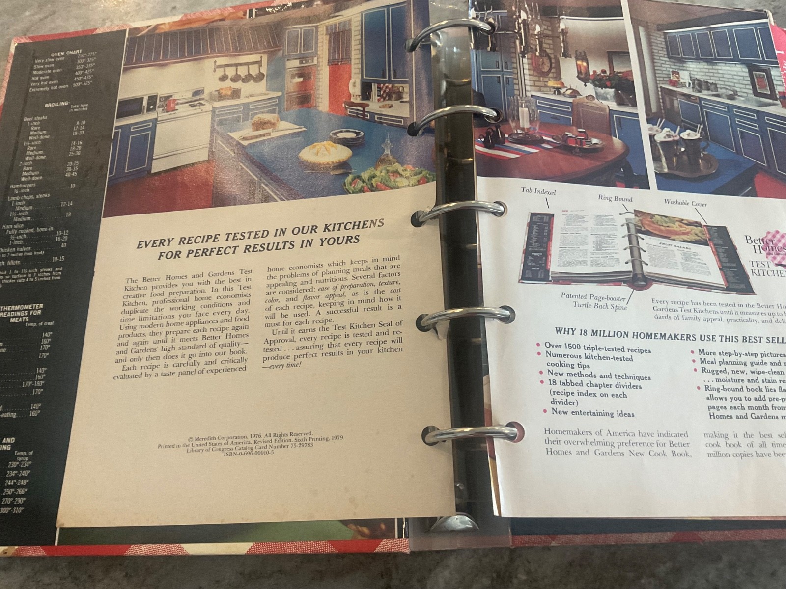 Better Homes & Gardens NEW COOK BOOK, 1976 Edition, 5 Ring Book