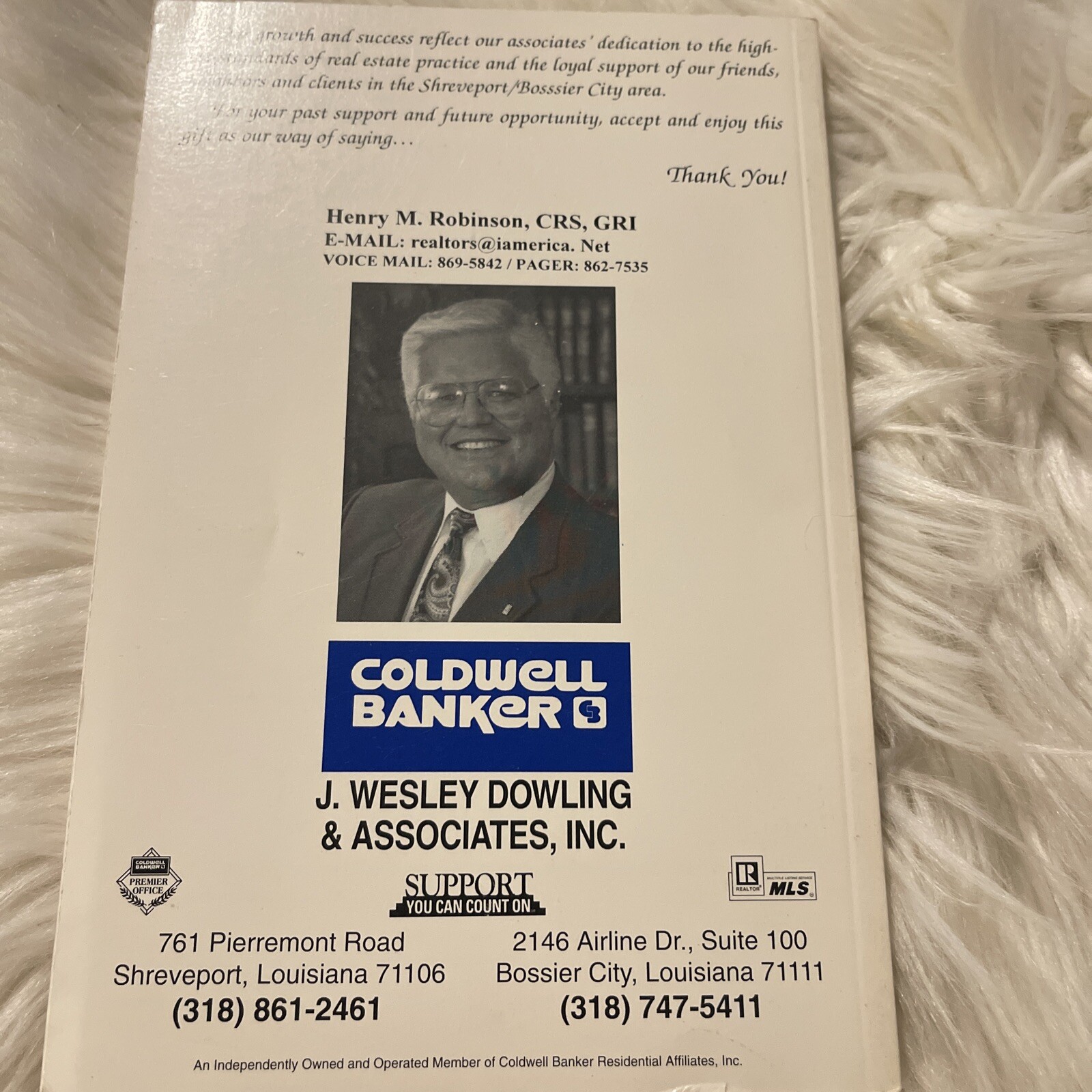 Caldwell Banker At Home Cooking J. Wesley Cowling & Associates, Inc. Louisiana
