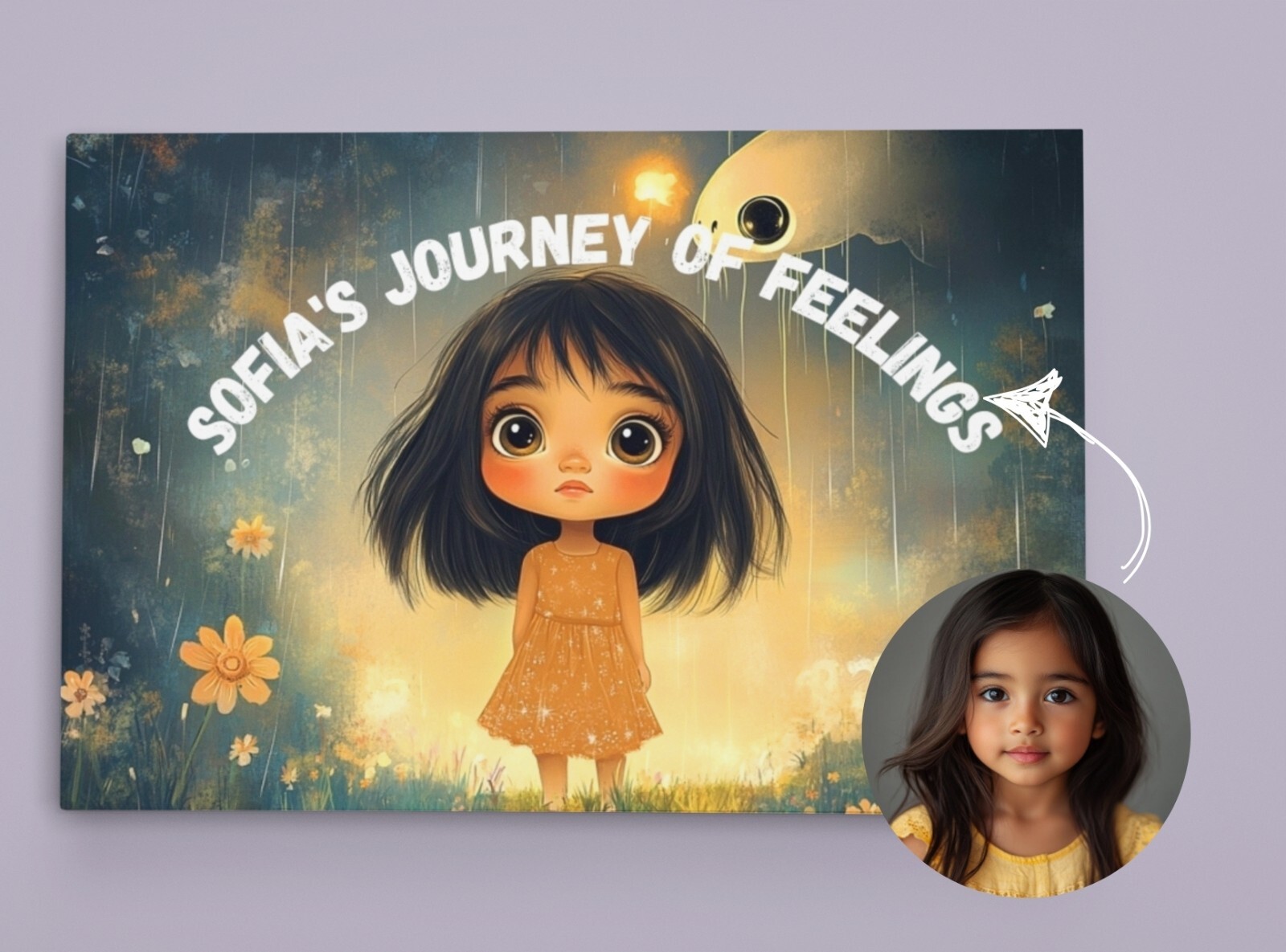 Personalized Kids’ Emotional Journey Storybook – Custom Name & Illustrated Face