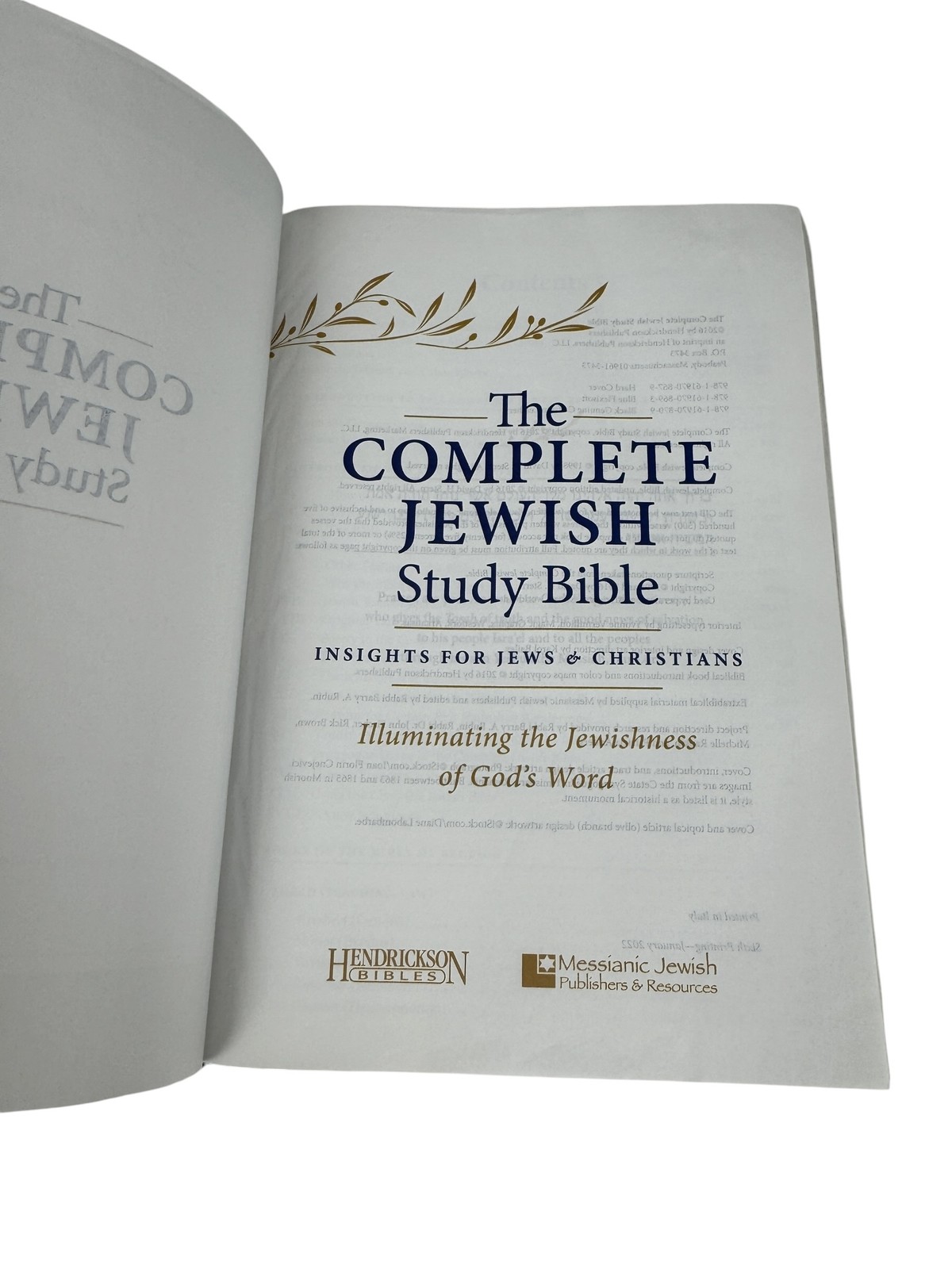 The Complete Jewish Study Bible Insights for Jews & Christians Hendrickson