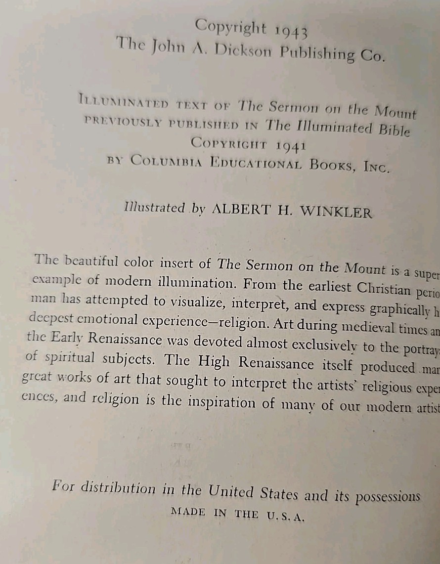 The Words Of Jesus Vtg 1943 Christian Prayer Book Red Letter Hardcover Bible 40s