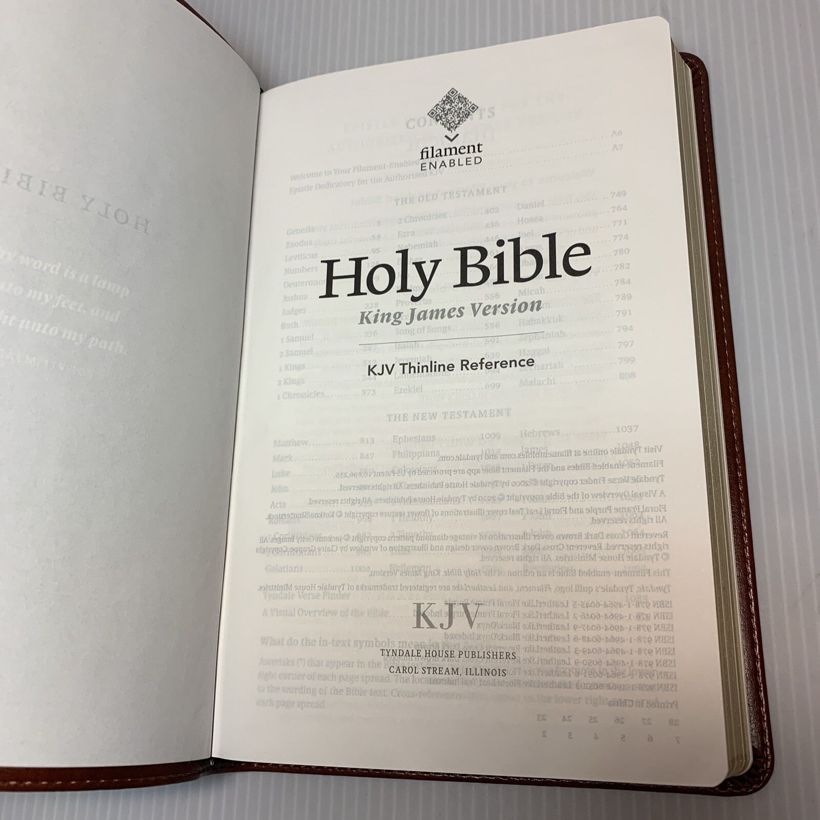 KJV Thinline Reference Bible, Filament-Enabled Edition, Red Letter, LeatherLike