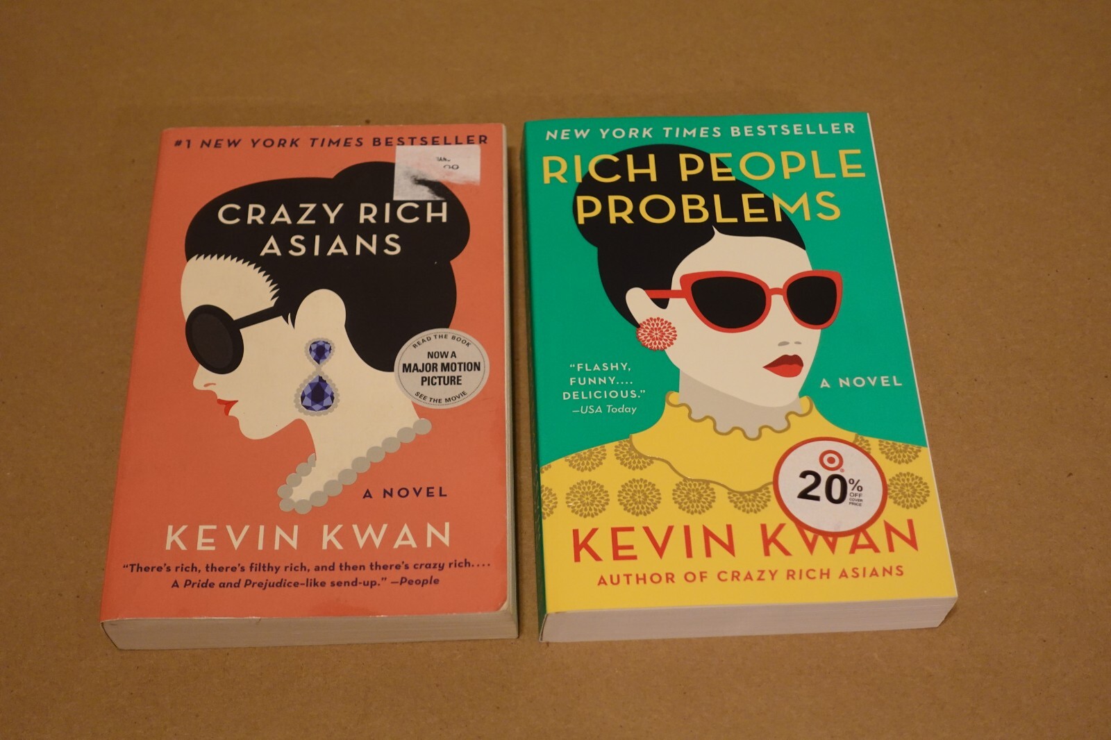 Lot 2 Kevin Kwan Pb Books : Crazy Rich Asians + Rich People Problems VERY GOOD