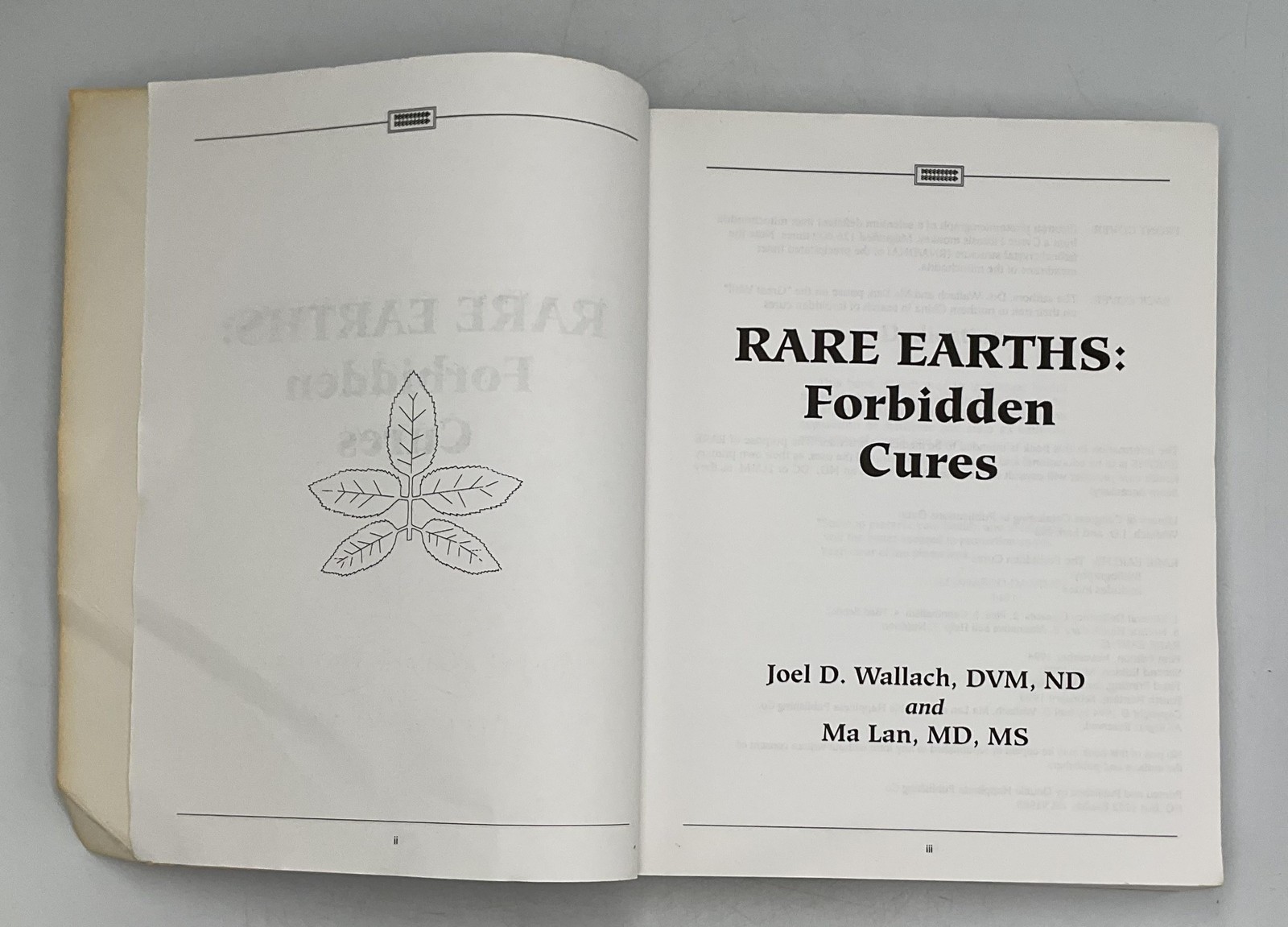 RARE EARTHS Forbidden Cures Joel D. Wallach Ma Lan Double Happiness 1994 1st Ed