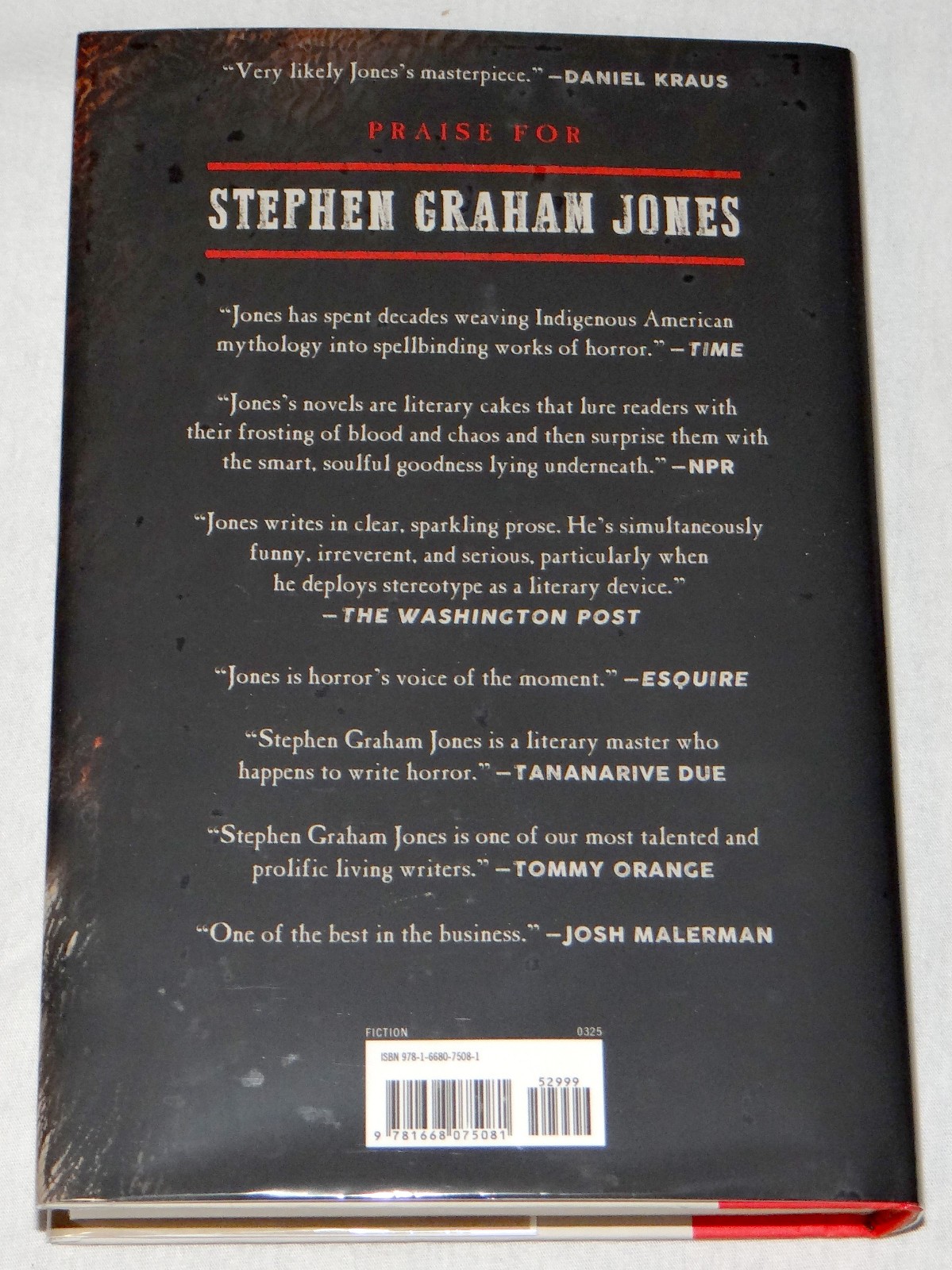 Stephen Graham Jones SIGNED STAMPED The Buffalo Hunter Hunter Aardvark HC 1st