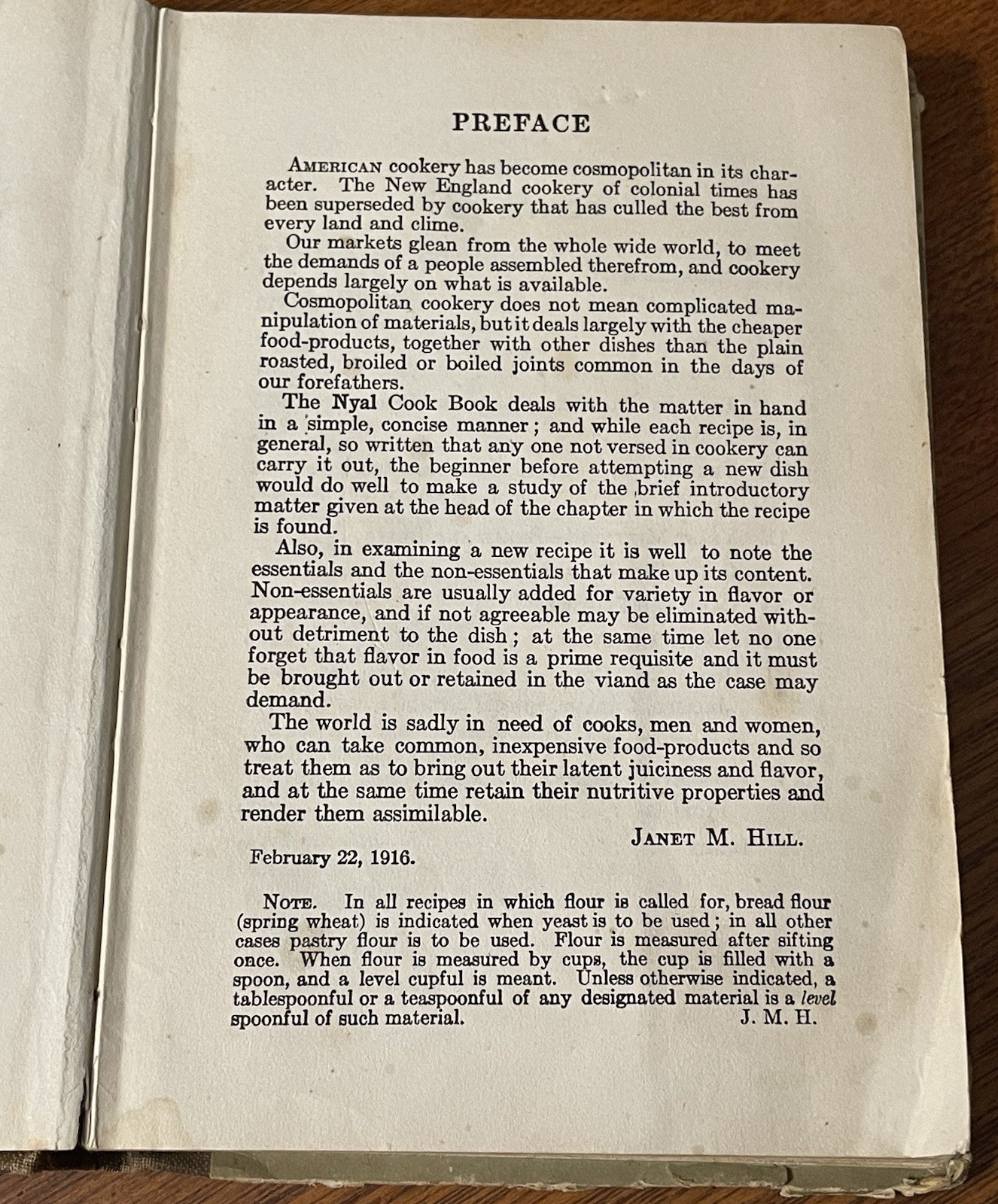 1916 Nyal Cook Book by Janet McKenzie Hill Boston Cooking School Antique HC