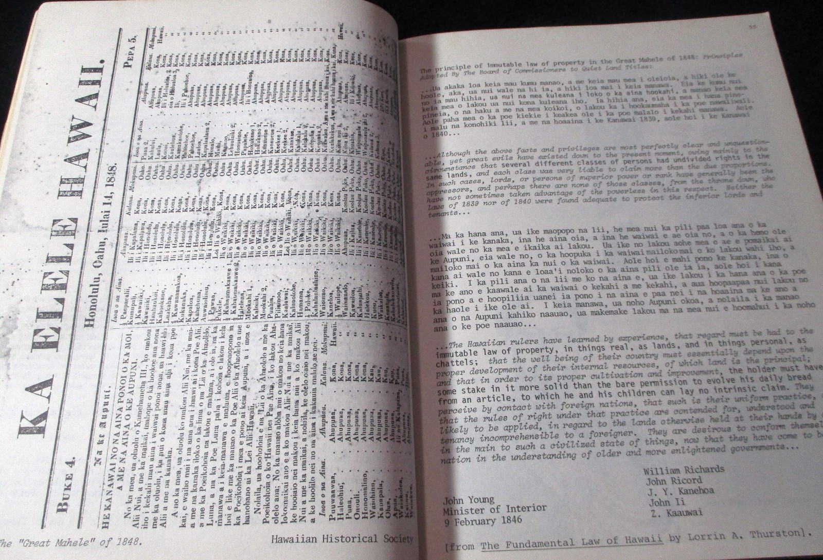SCARCE 1976 Hawaiian Language Newspapers of 1834-1948 Rubellite Johnson Bilingua