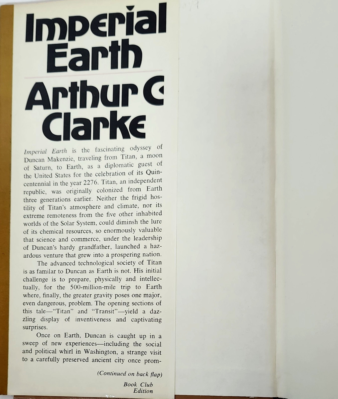 Arthur C. Clarke Book Lot-3 Sci-Fi Bks-Imperial Earth/Prelude to Mars..1970s HC