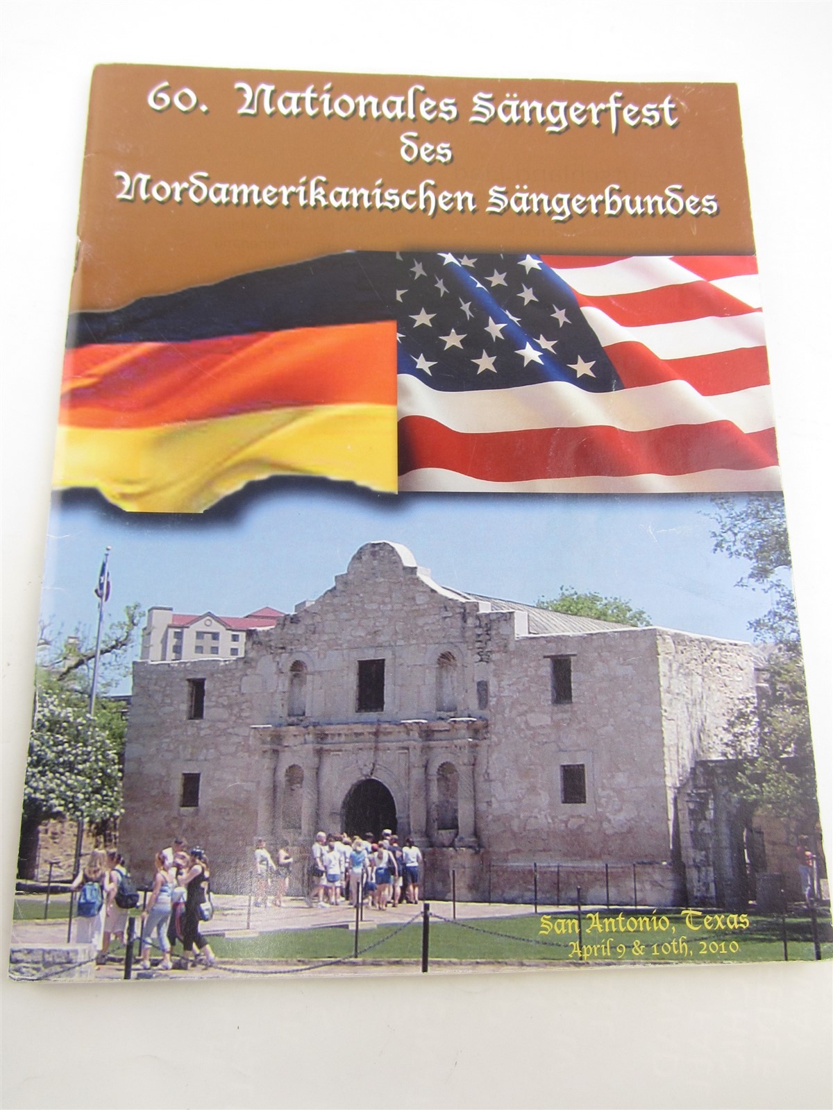 Nationales Sangerfest San Antonio TX 2010 SONG BOOK 58 pages 8.5×11″ text inside