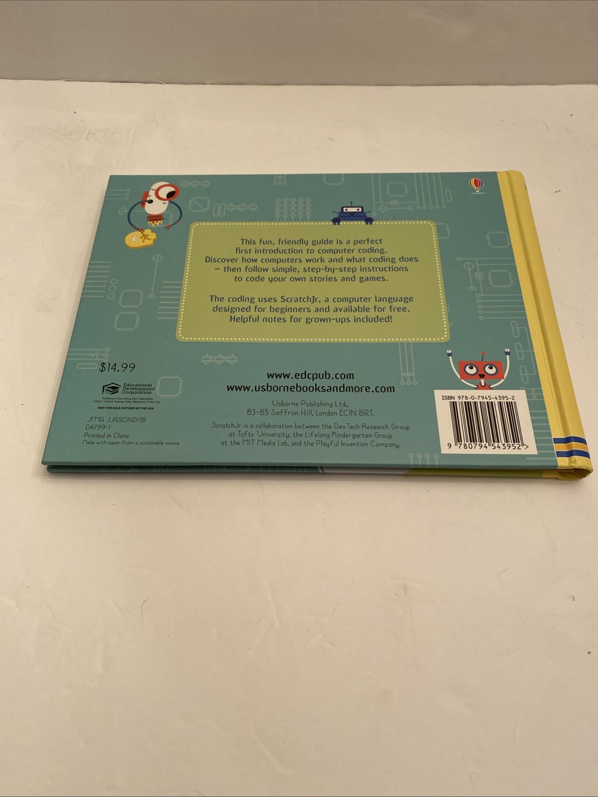 EDC Publishing My First Computer Coding Book Using ScratchJr IR Hardcover Dicki…