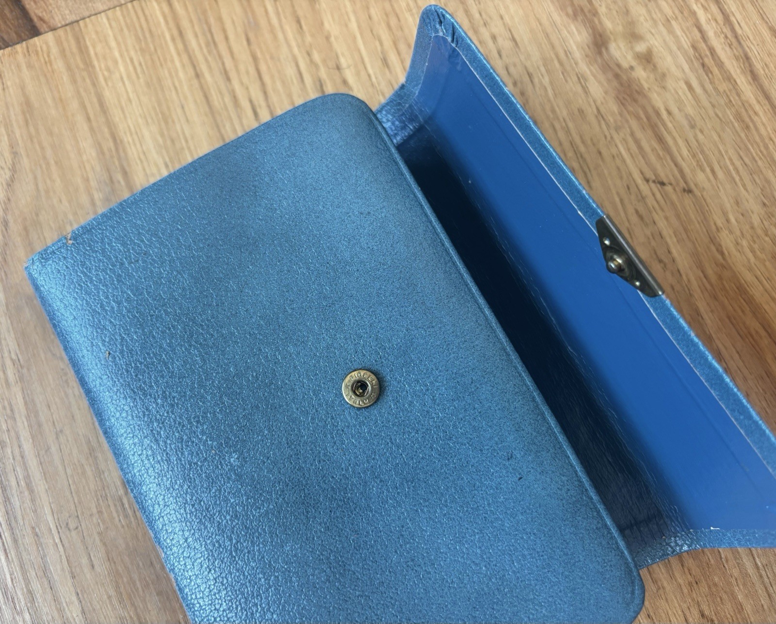 Holman Compact Pocket-Size Blue Leather KJV Bible Red Letter Snap Flap 1982