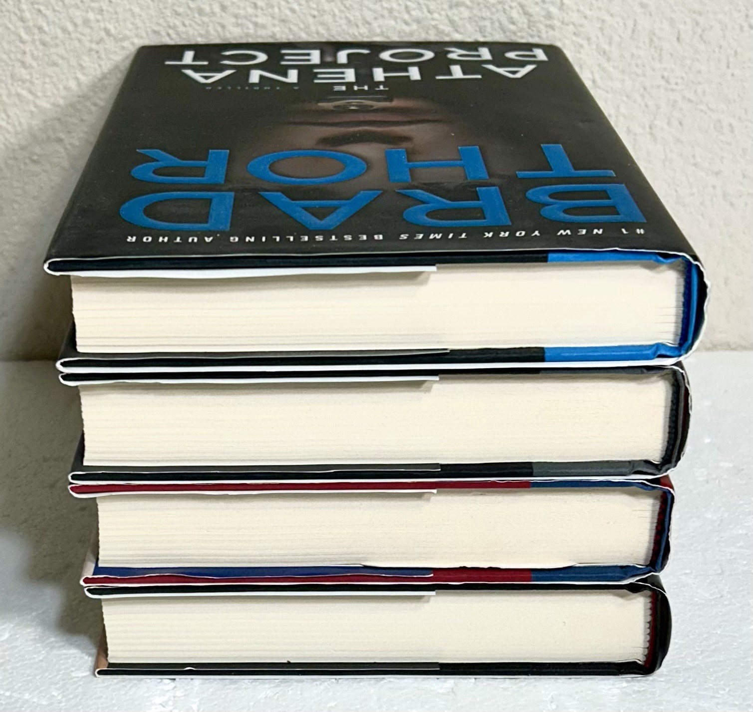 Brad Thor ALL SIGNED Lot of 4 Full Black Foreign Influence Hidden Order Athena