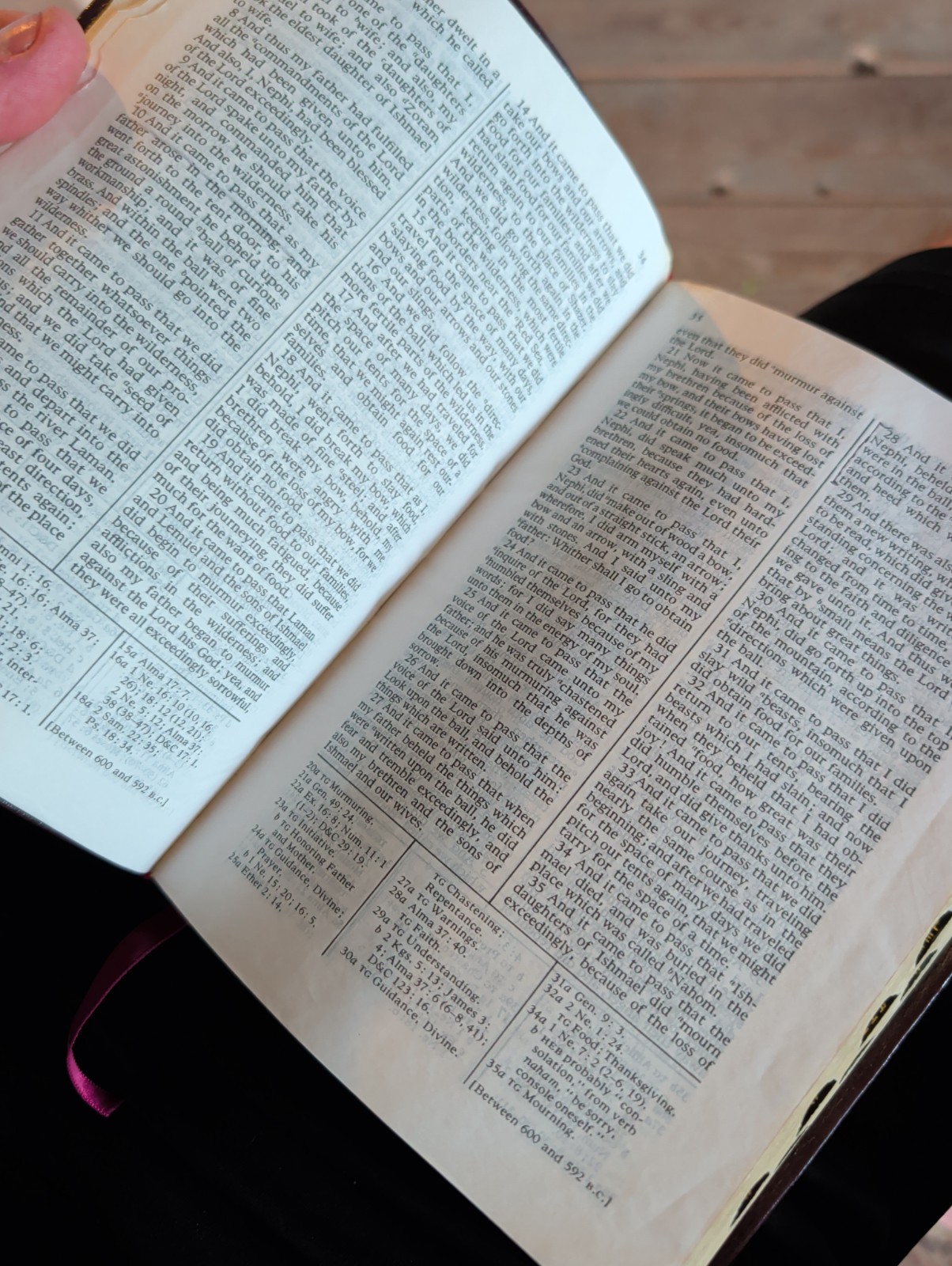 Red Burgundy Simulated Leather Book Of Mormon Triple Combination LDS Scriptures