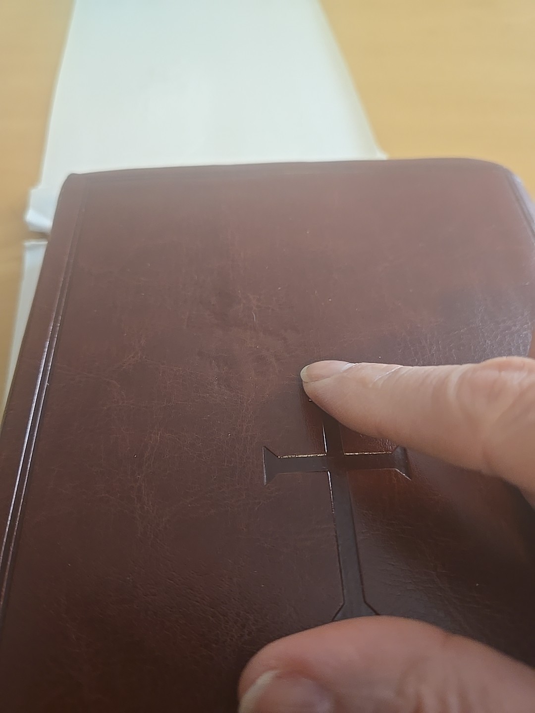 KJV Large Print Personal Size Reference Bible Saddle Brown Leather Touch King