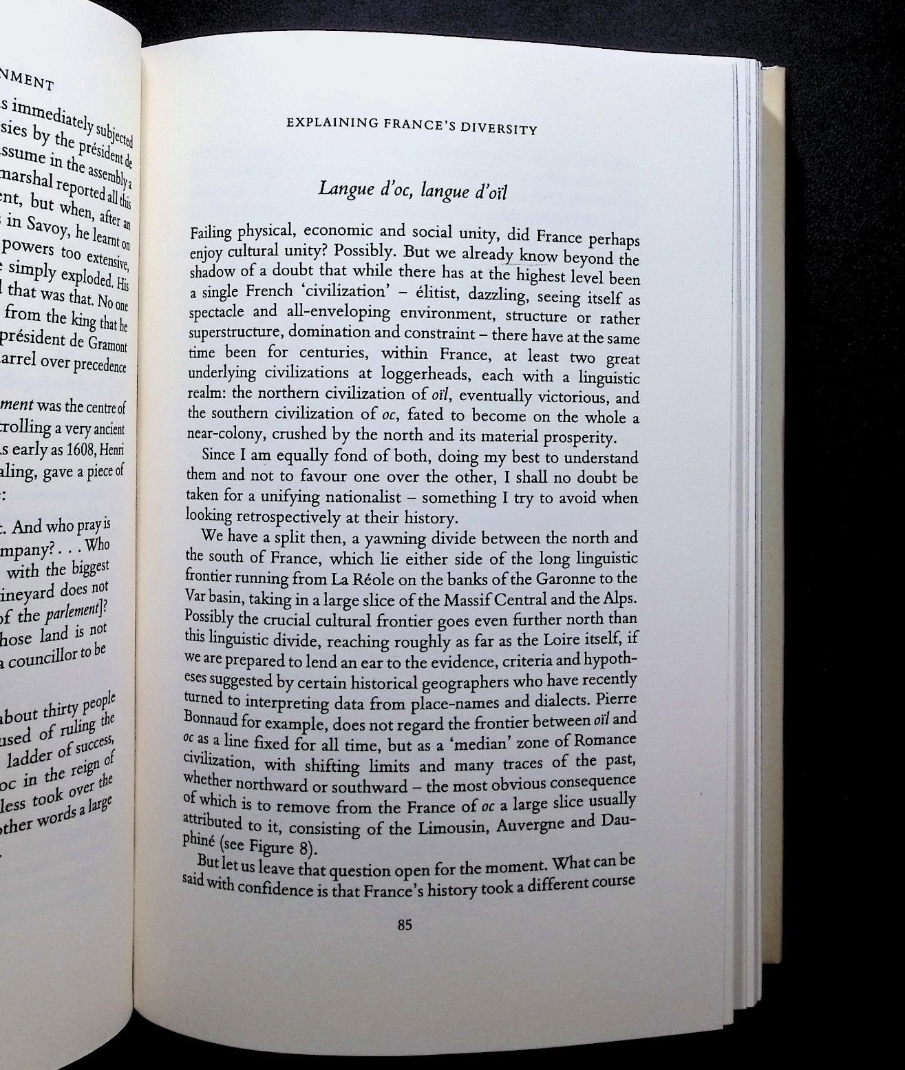 The Identity of France Vol. I Fernand Braudel 1989 HCDJ Harper & Row VF+