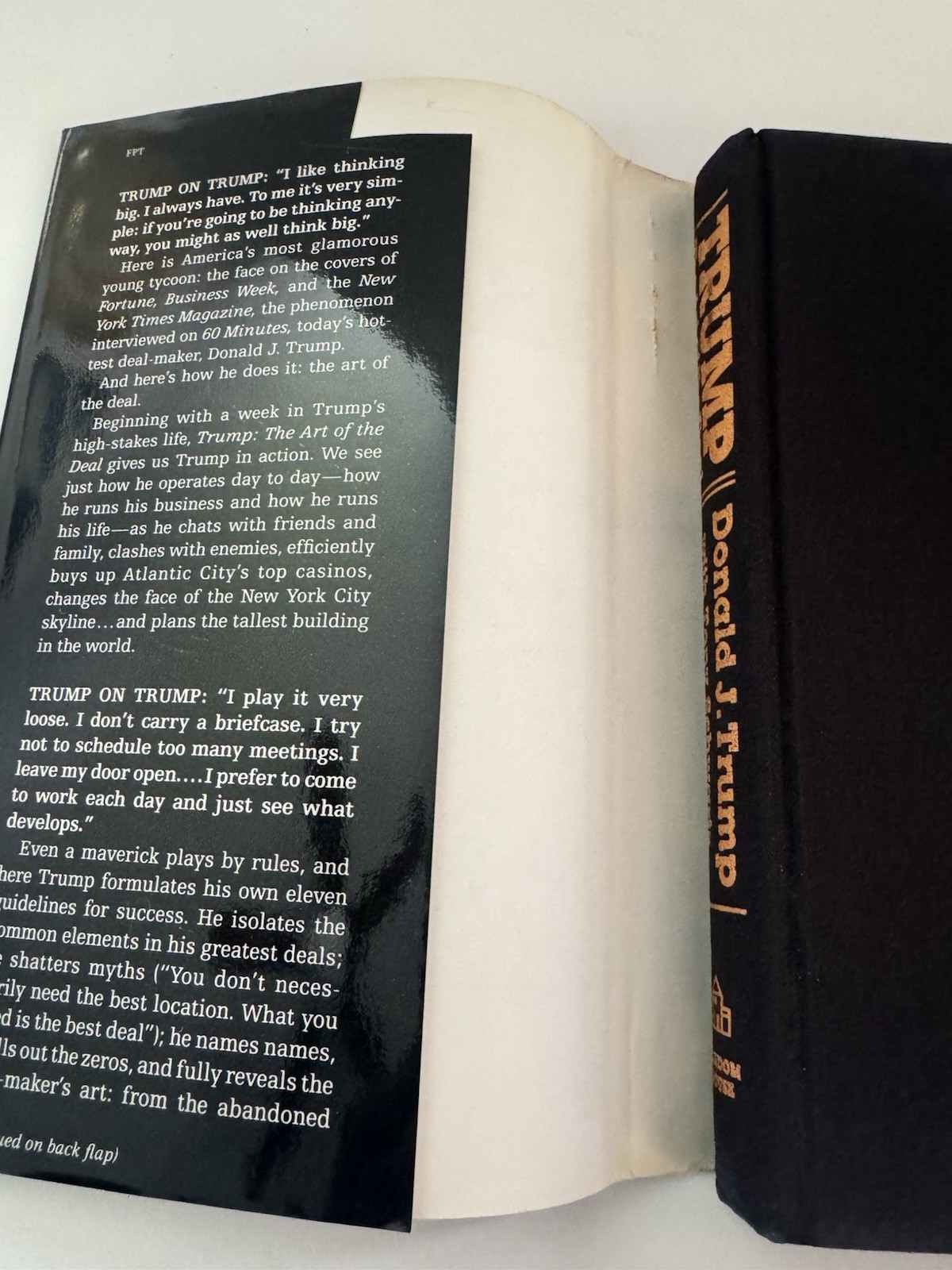 The Art of the Deal – Donald Trump (1987, Hardcover) First Edition/8th Print, VG