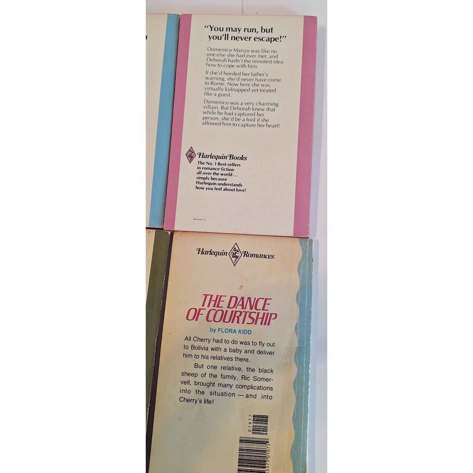 Vtg red edge Harlequin Romance Paperback Book Lot 8 1970s 1980s Flora Kidd Neels