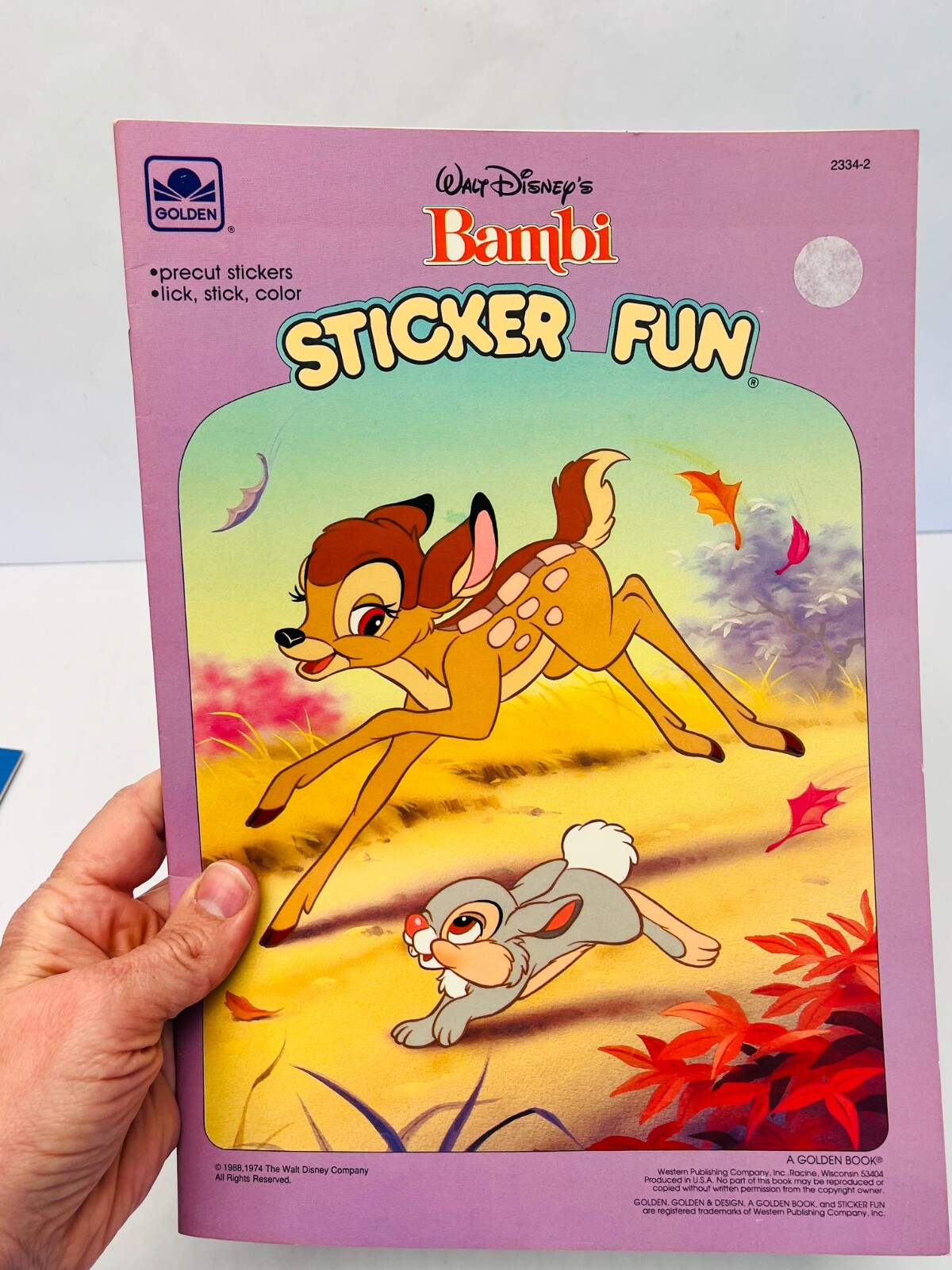 Vintage Disney Sticker Fun Books- Cinderella Fox and the Hound Bambi Set BIN 61