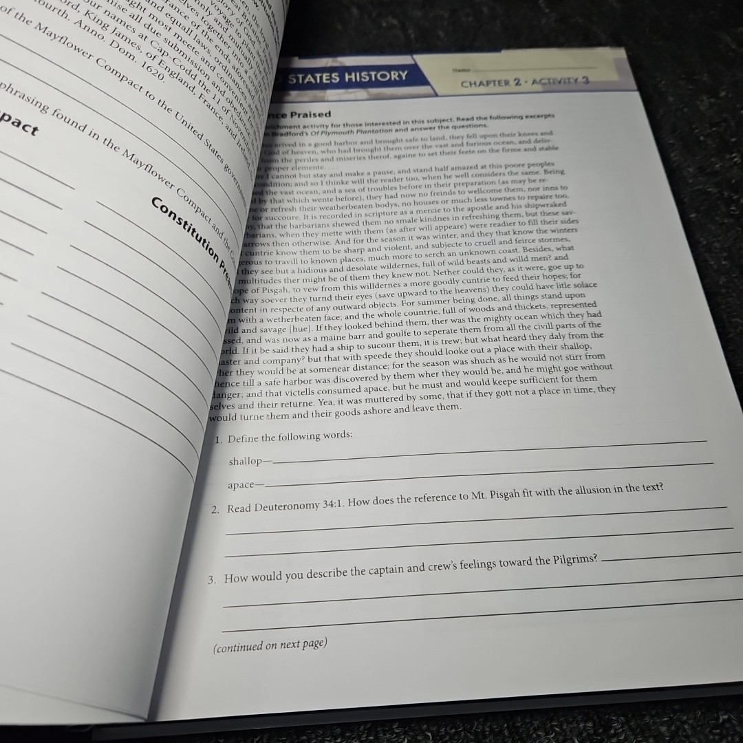 BJU Press US History Student Activity + Answer Key – Paperback Set Lot