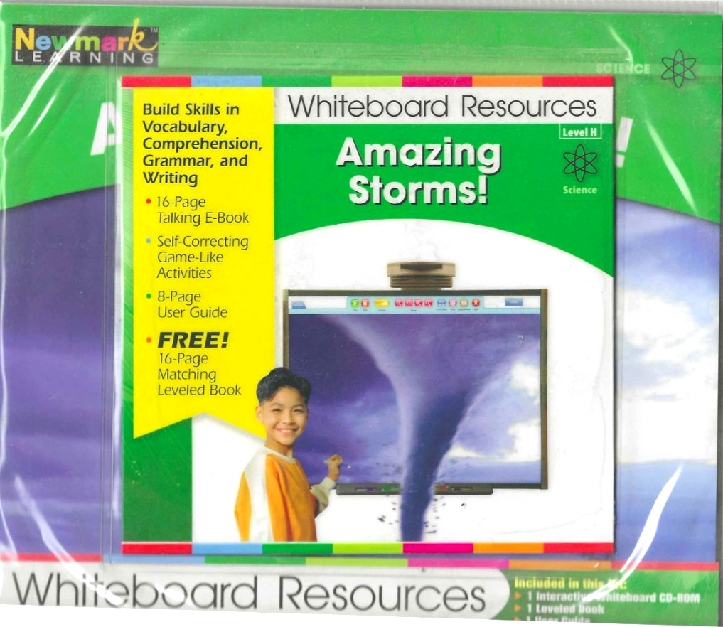 Interactive Whiteboard, Amazing Storms CD-ROM NEW Science 16 Pg Book, Newmark