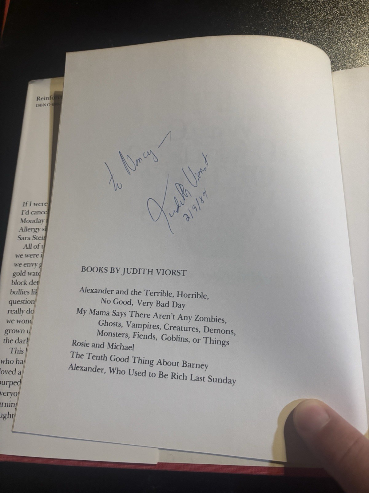 SIGNED!! If I Were In Charge of World by Judith Viorst.. VG+/VG+