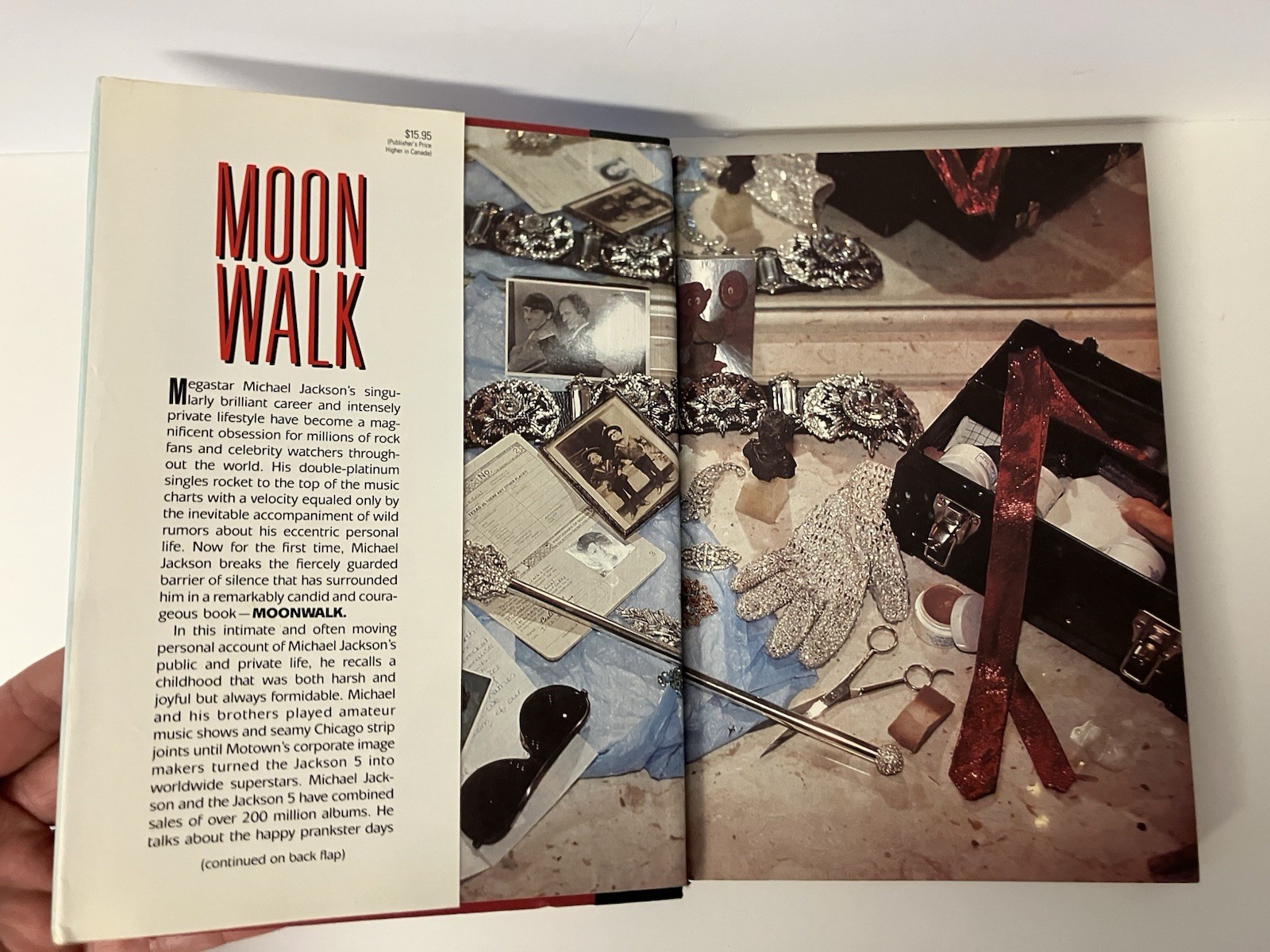 Moonwalk by Michael Jackson 1988 HCDJ Stated First Edition Printed Signature