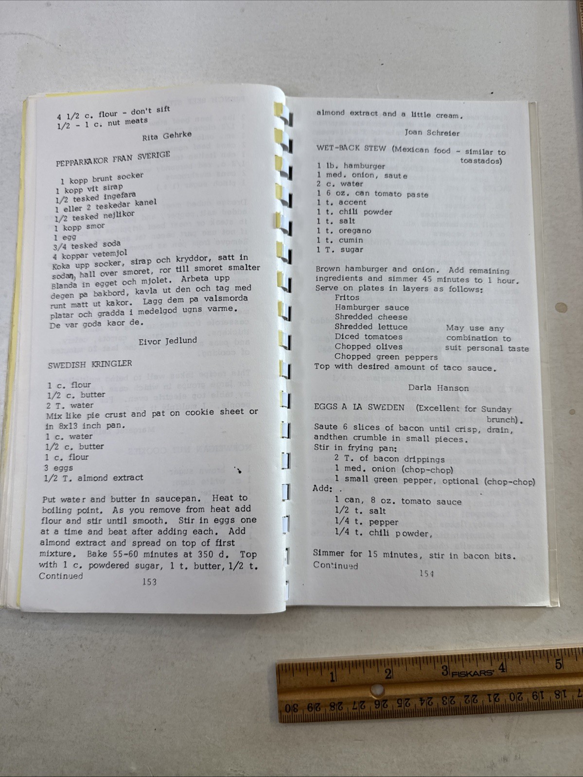 Elbow Lake Minnesota Cookbook ethnic Vintage Hospital Employee Scandinavian MN