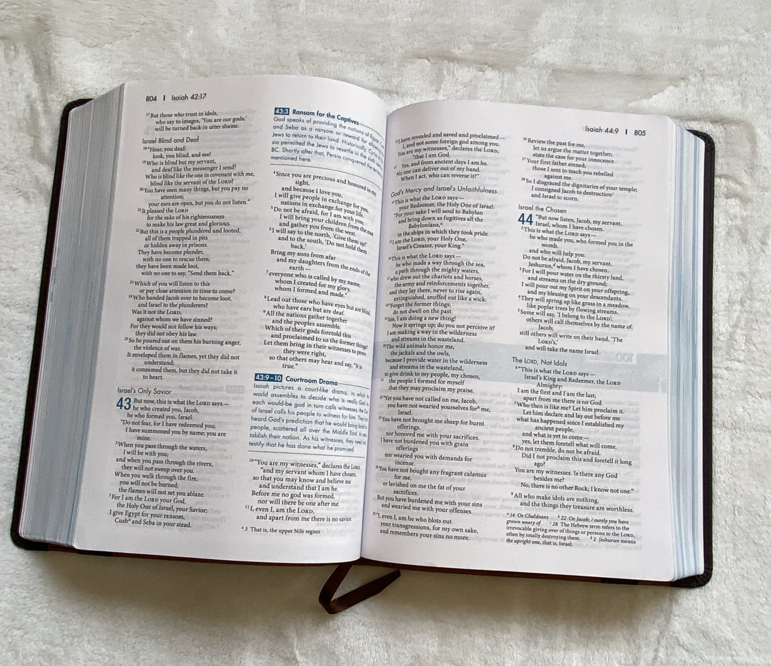 NIV Student Bible Leathersoft Cover Lay Flat Maps Yancey Stafford Reading Plans