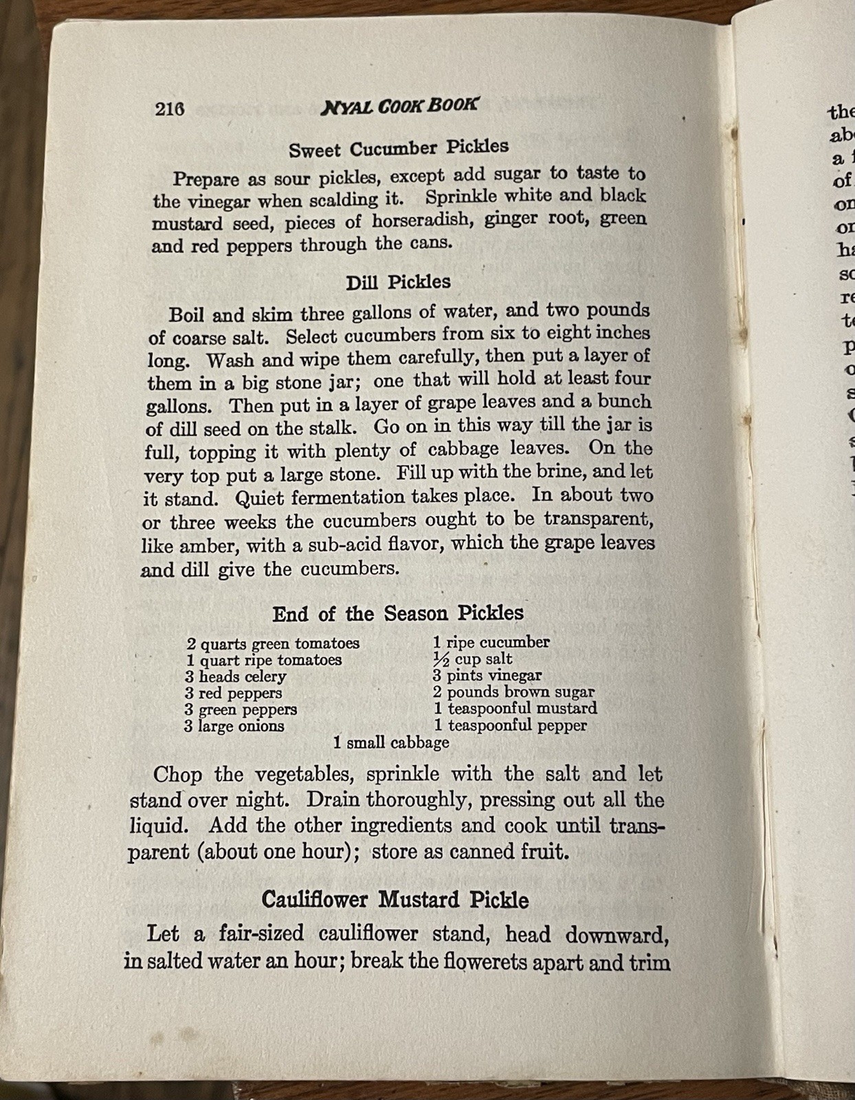 1916 Nyal Cook Book by Janet McKenzie Hill Boston Cooking School Antique HC