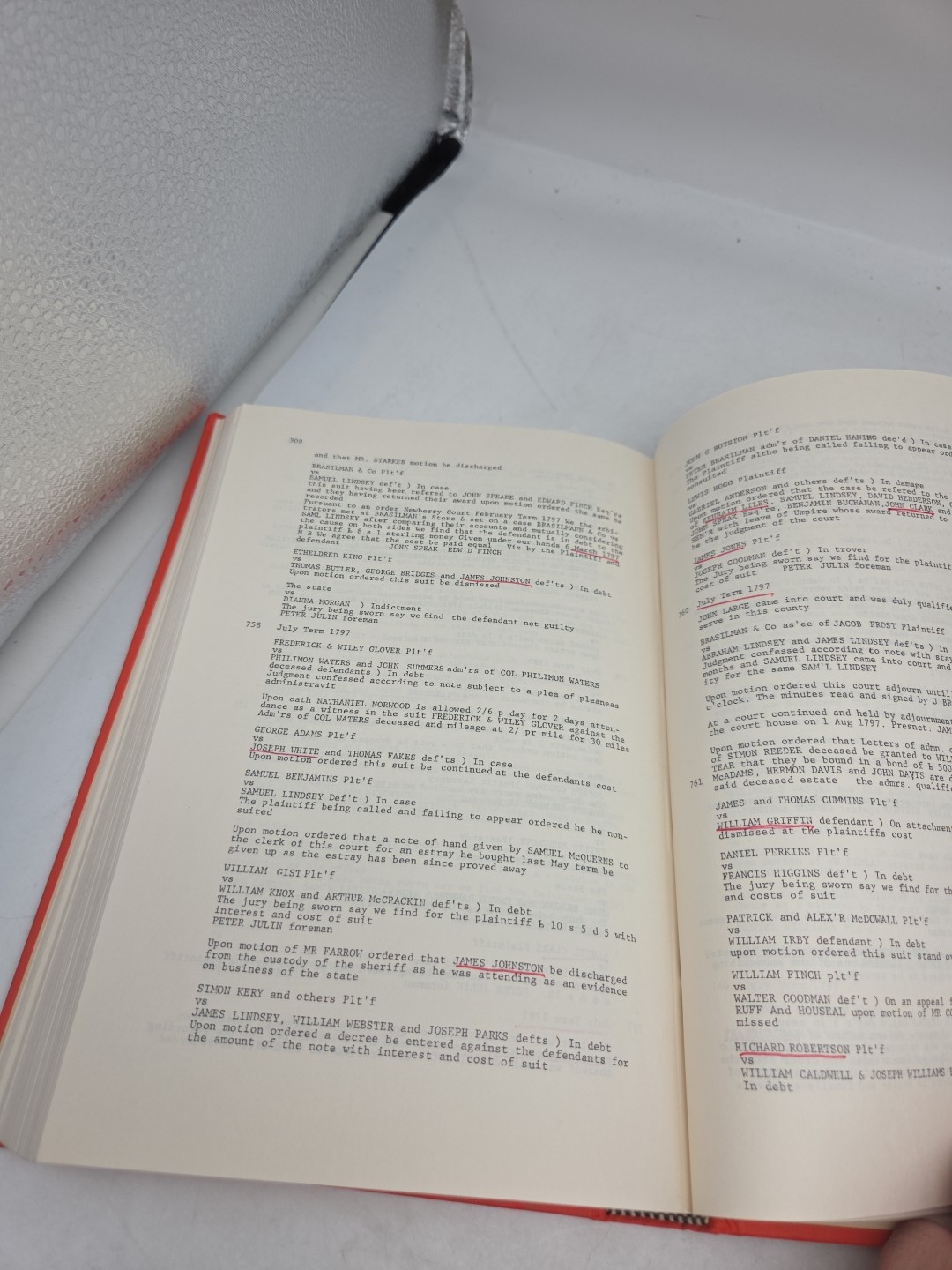 NEWBERRY COUNTY, S.C. MINUTES OF THE COUNTY COURT, 1785-1798 – HOLCOMB, HC, 1977