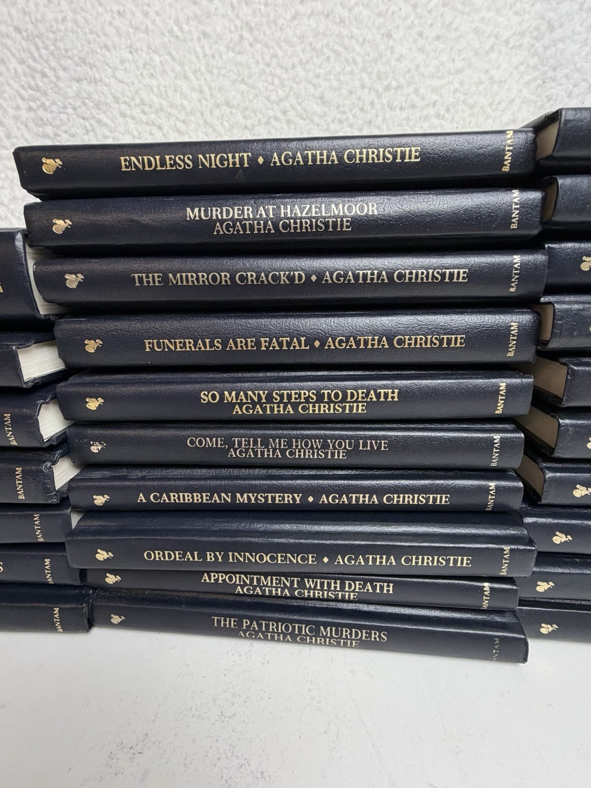 Lot 37 Bantam Agatha Christie Mystery Collection Leatherette Hardcover Books HC