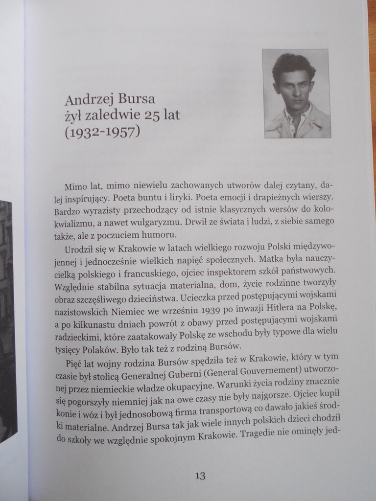 Rebel Beat poet – Andrzej Bursa: Selected Poems / Wybór wierszy – English/Polish