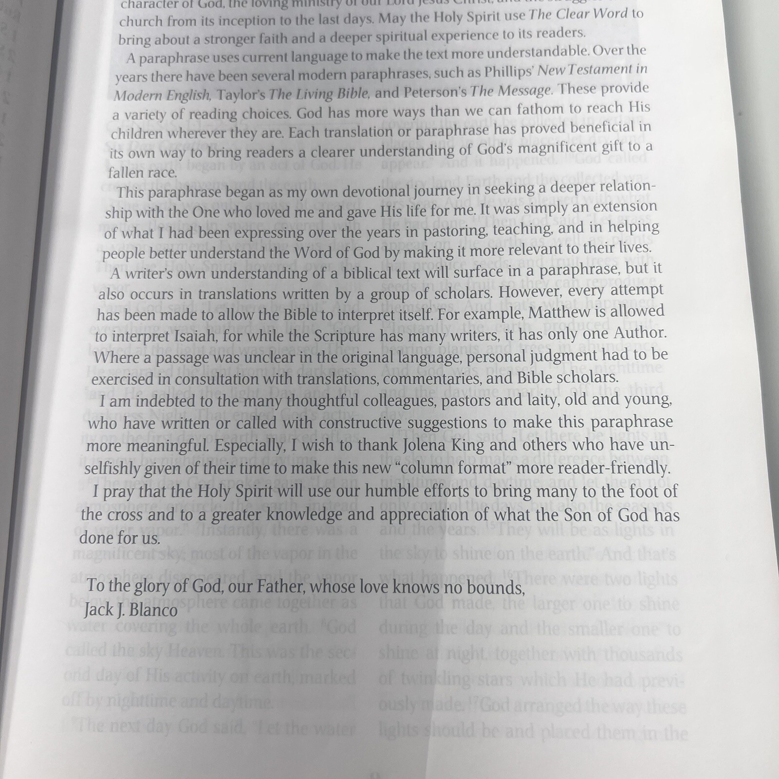DEVOTIONAL CLEAR WORD – Blanco – Hardcover SDA Adventist