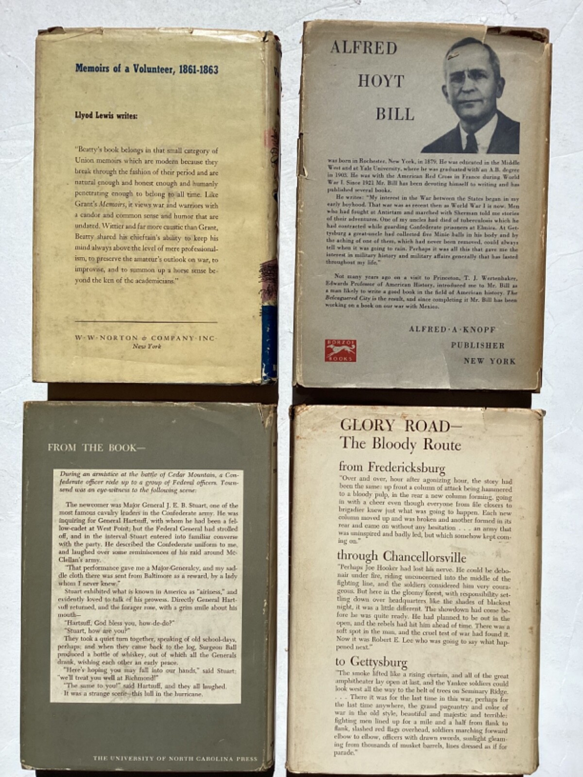 Lot of 4 Civil War Books with dust jackets memoir Richmond Bruce Catton etc