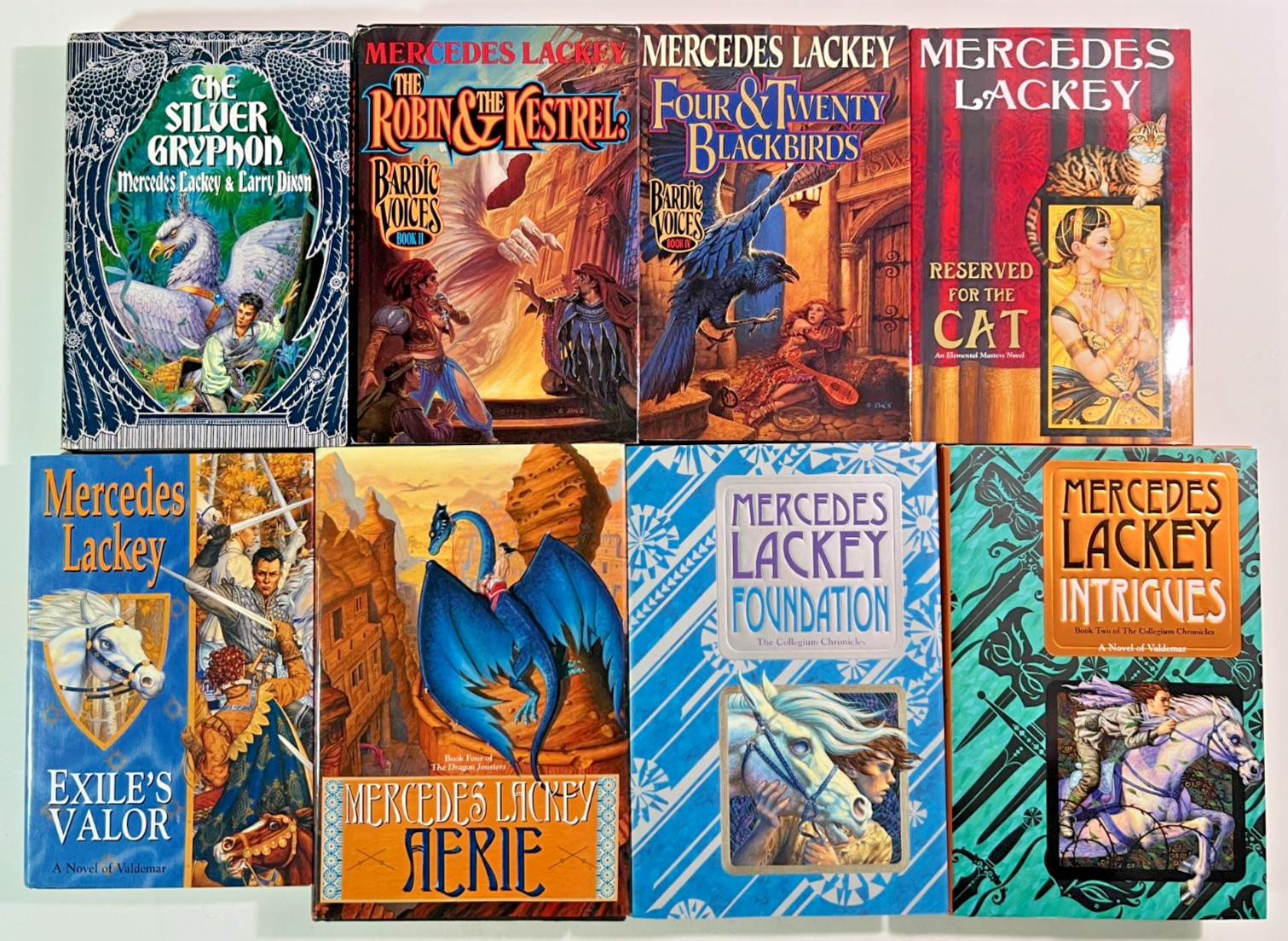 Mercedes Lackey Hardcover Fantasy Book Lot 8 Bardic Voices Collegium Chronicles