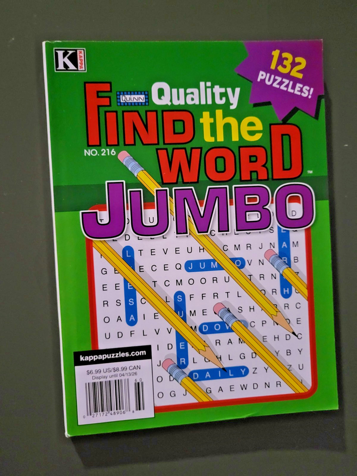 Lot of 3 Find-the-Word Puzzle Books by Kappa – 2 Special & Jumbo 390+ Challenges
