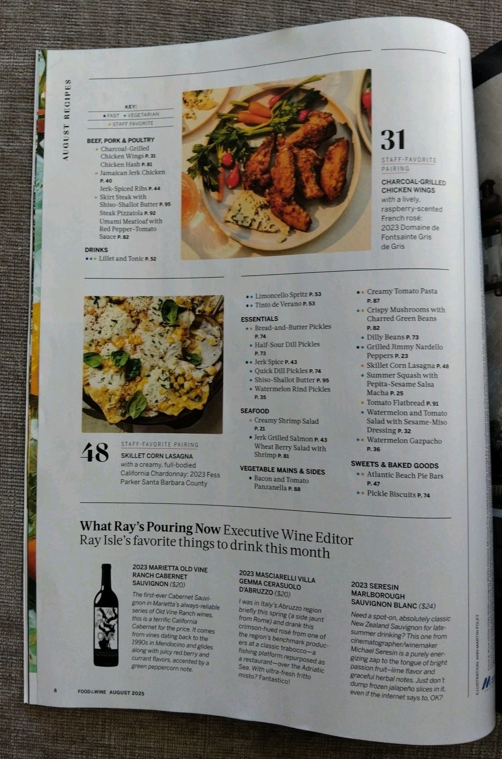 FOOD & WINE Magazine AUGUST 2025 PEAK SUMMER COOKING 31 New Recipes 15 White