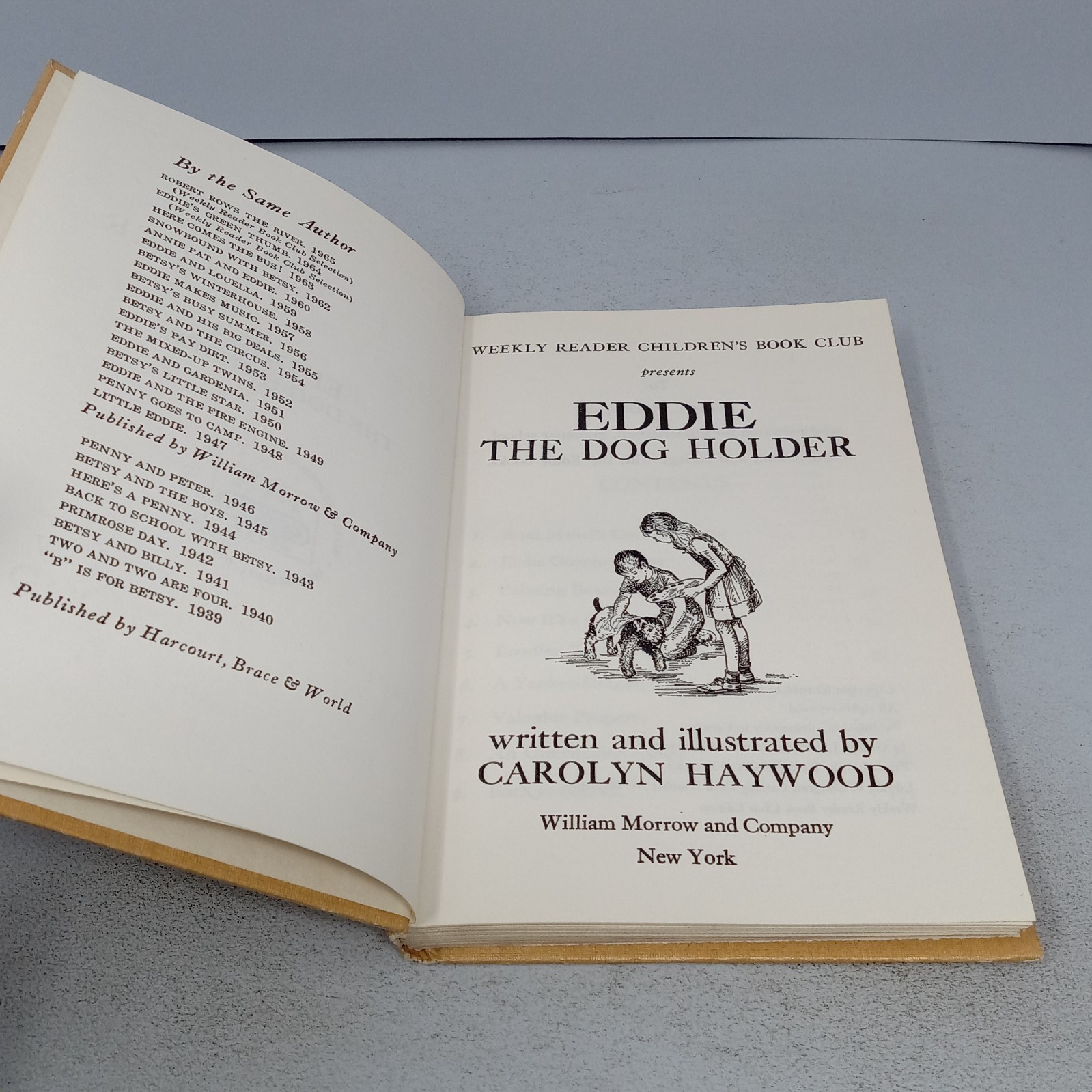Eddie the Dog Holder: 1966 William Morrow & Company Hardcover by Carolyn Haywood