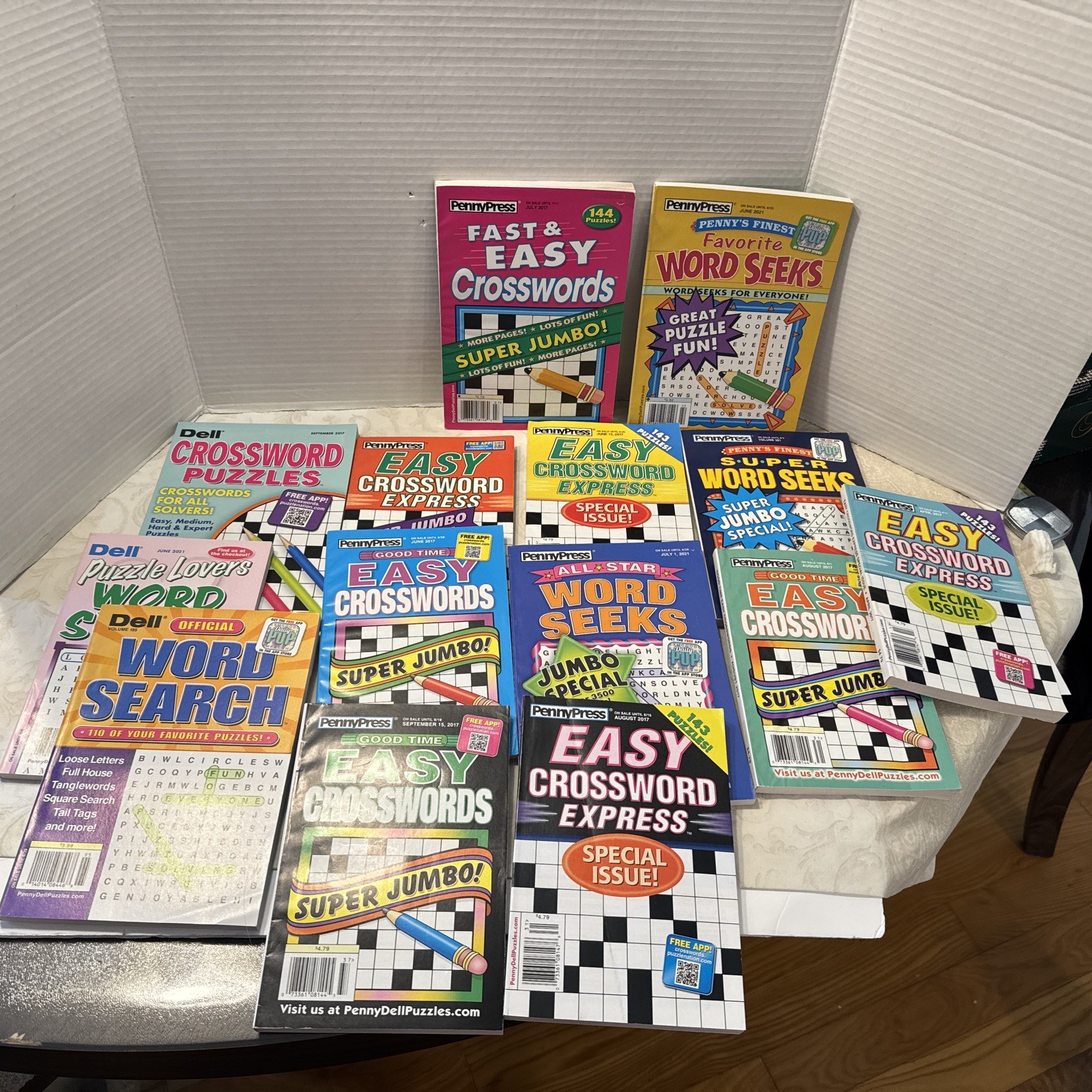 Lot of 14 Dell Penny Press ALL EASY Crossword Puzzle Books Unsorted