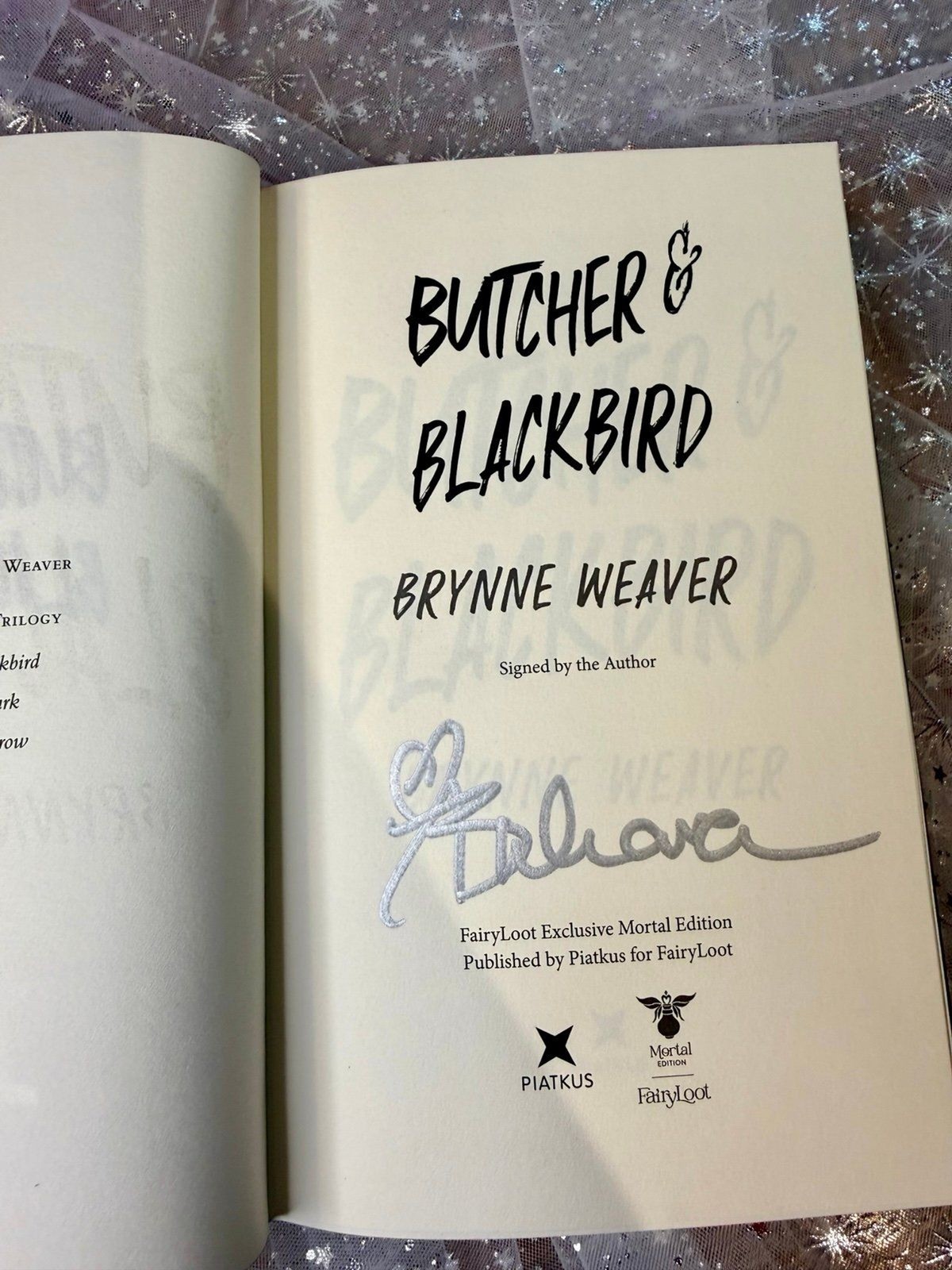Butcher & Blackbird Fairyloot Exclusive hand signed by Brynne Weaver
