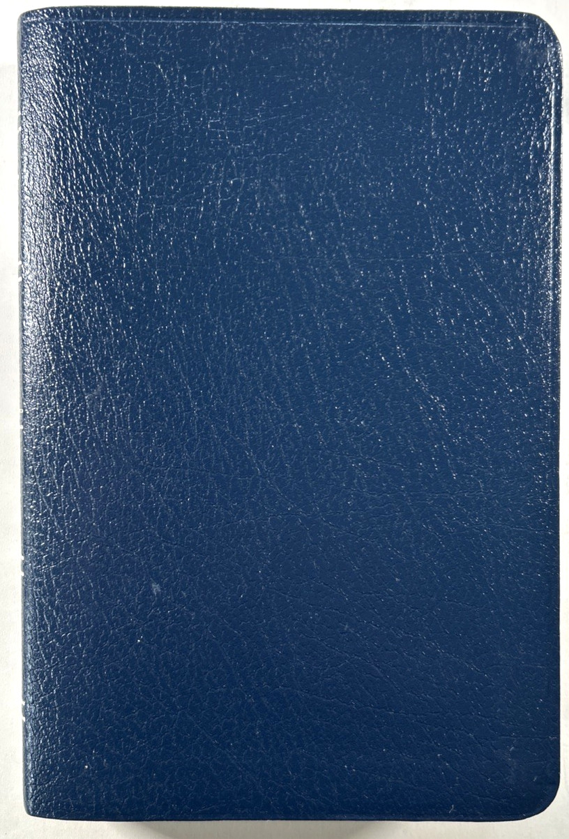 Scarce! 1984 NIV Student Bible Blue Bonded Leather Compact Yancey & Stafford VG-