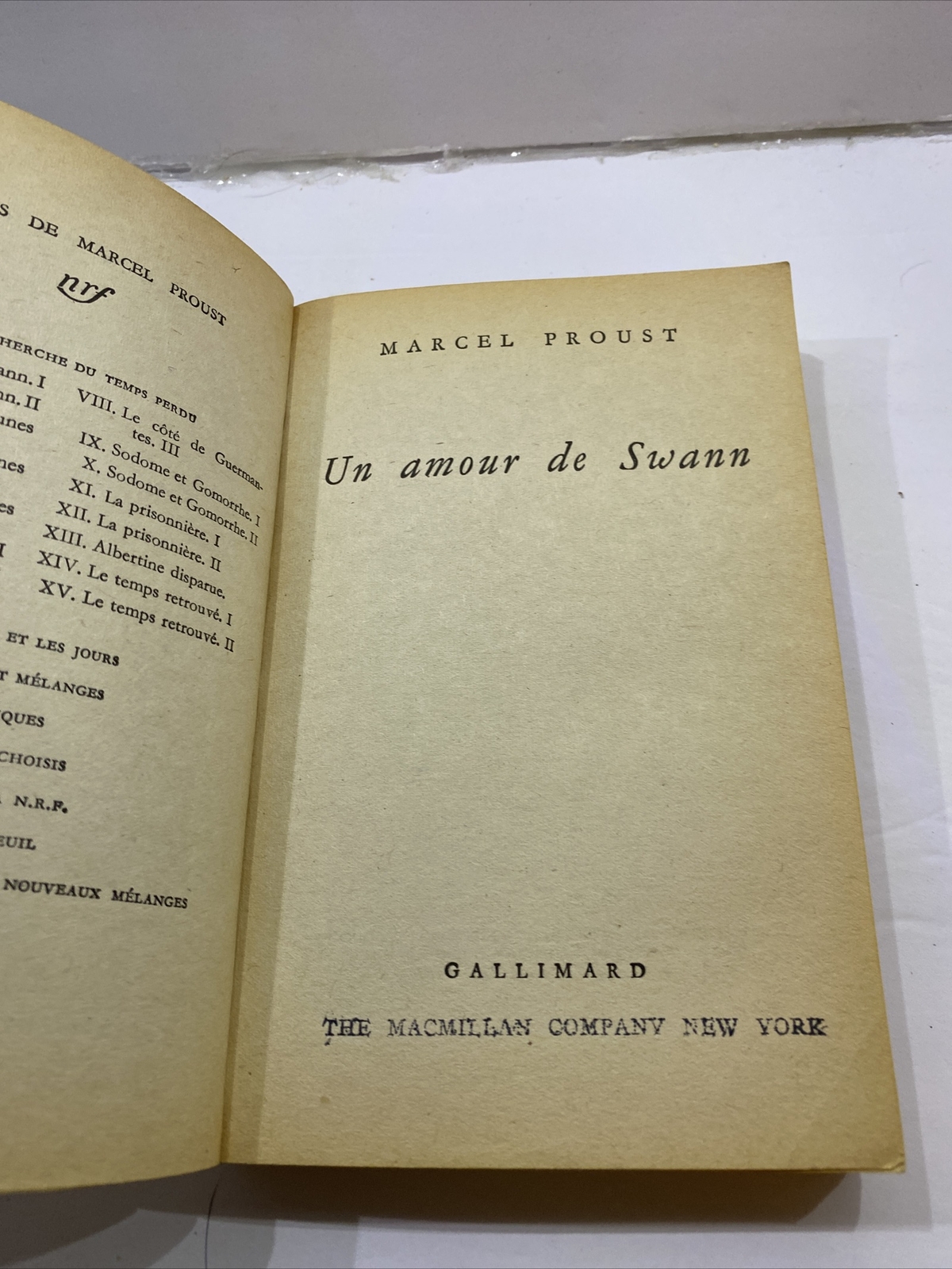 Un Amour De Swann – Marcel Proust (1958, Paperback)