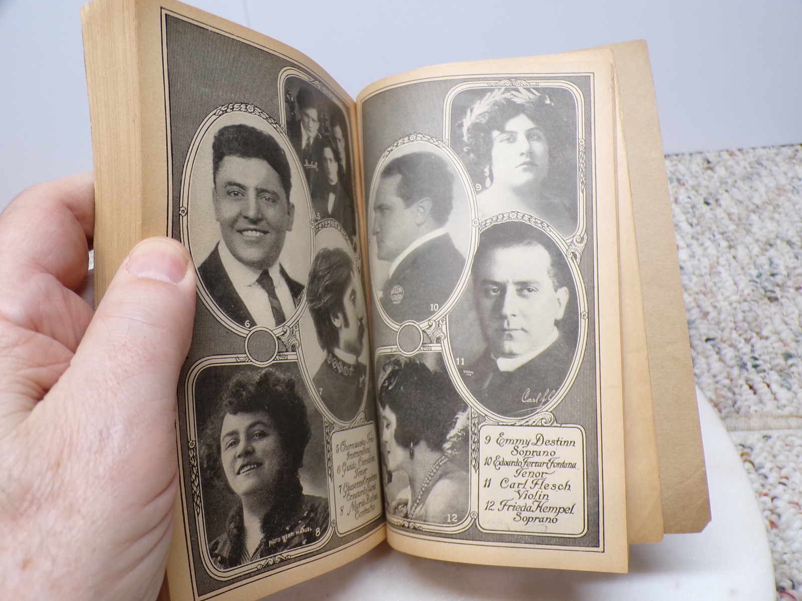 1900s Edison Phonograph Postcard & 1922 Thomas Edison Re-Creations Music Book