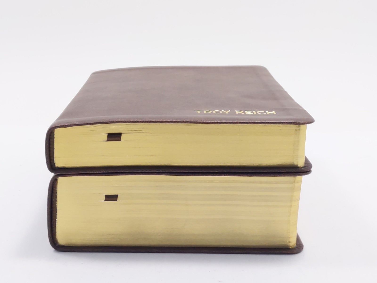 KJV Bible & Triple Combination (Simulated Leather Walnut Brown) Personalized