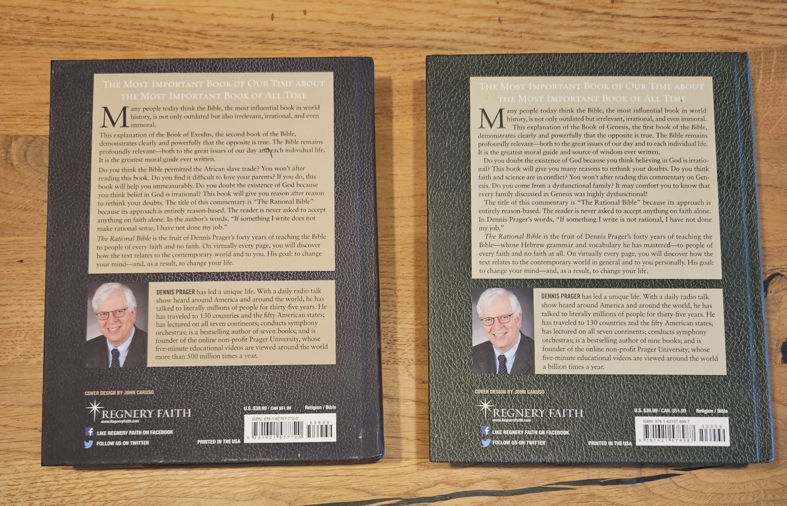 2 Dennis Prager Books | The Rational Bible Series: Genesis & Exodus | Hardcovers