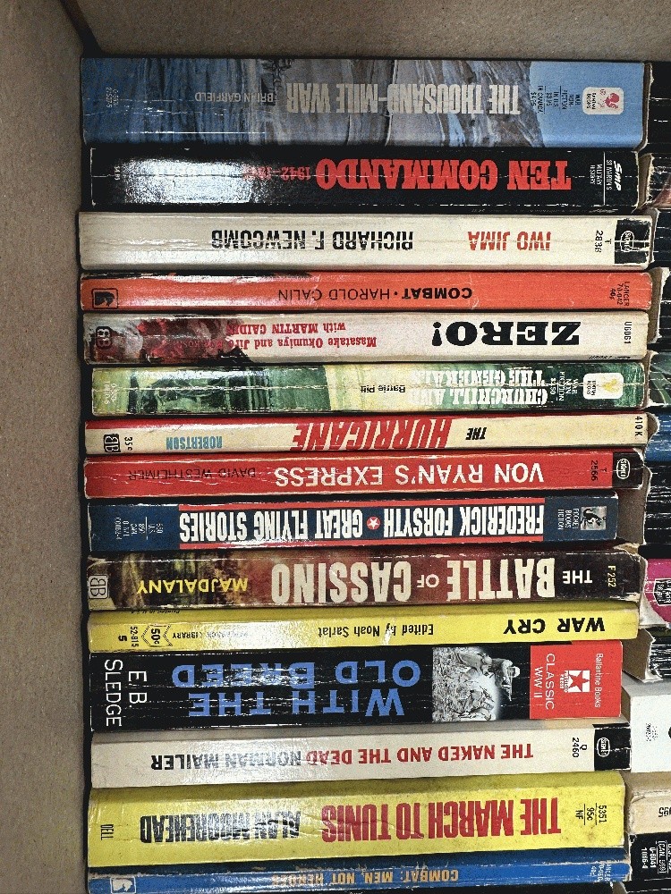 Lot of 46 vintage pb WWII Vietnam War Military Norman Mailer; E B Sledge; Alan..